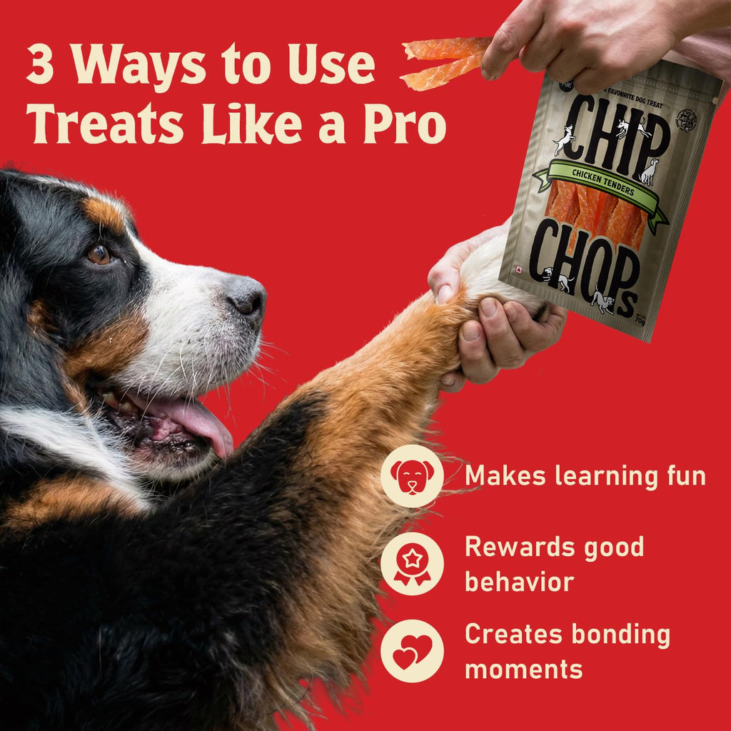 Chip Chops Chicken Tenders Slice Dog Treats | High Protein, Low Fat, Crunchy & Tasty Dry Treats | Optimum Health Formula, Healthy & Easily Digestible Snack for All Life Stages – 70g