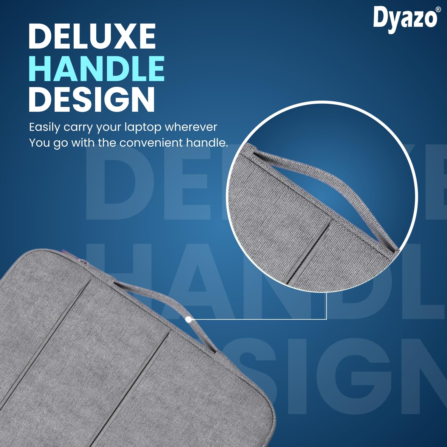 Dyazo Water Resistant Laptop Sleeve/Laptop case/laptop cover with Handle Compatible for 15 Inch to 15.6" Inches laptops & Notebooks - Grey