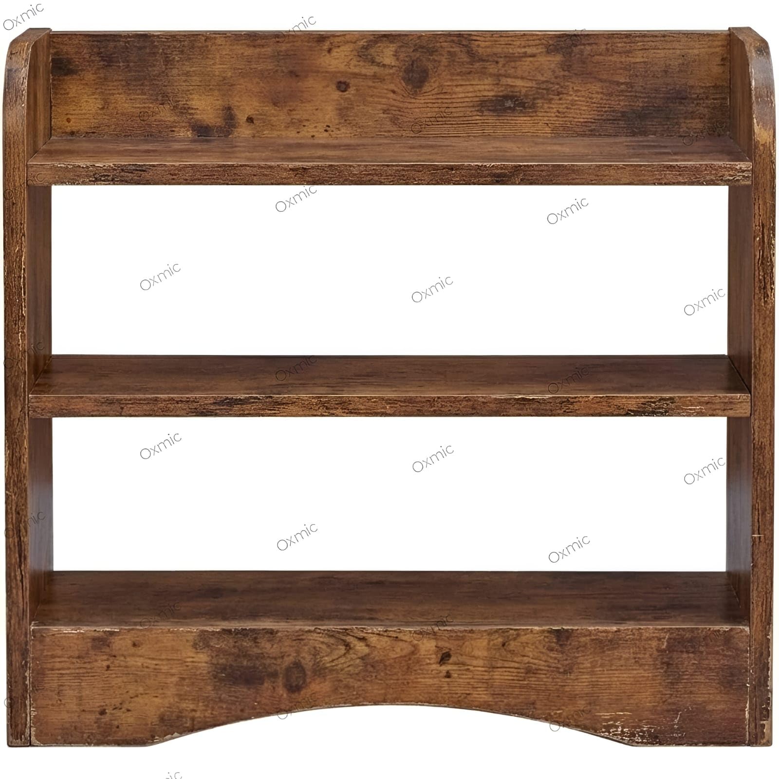 Shoper cart Side Tables for Bedroom, Bed Side Tables for Bed Room, Wooden End Table with Open Shelves, Bedside Table with Storage, Natural Wood Finish (Rustic)