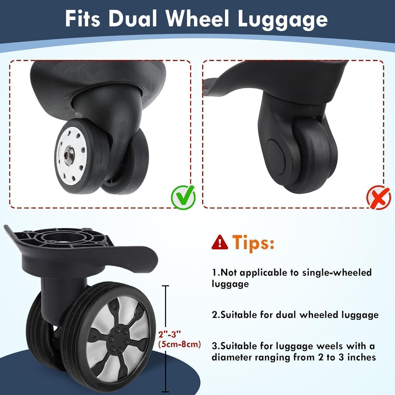 Hakily Luggage Wheel Silicone Protector Cover, Trolley Wheel Cover Silicone Shock Absorption Wheel Cover for Trolley Bag Suitcase Wheel Cover Silicone Spinner Wheel Bag/Chair,(Black) (16PCS)