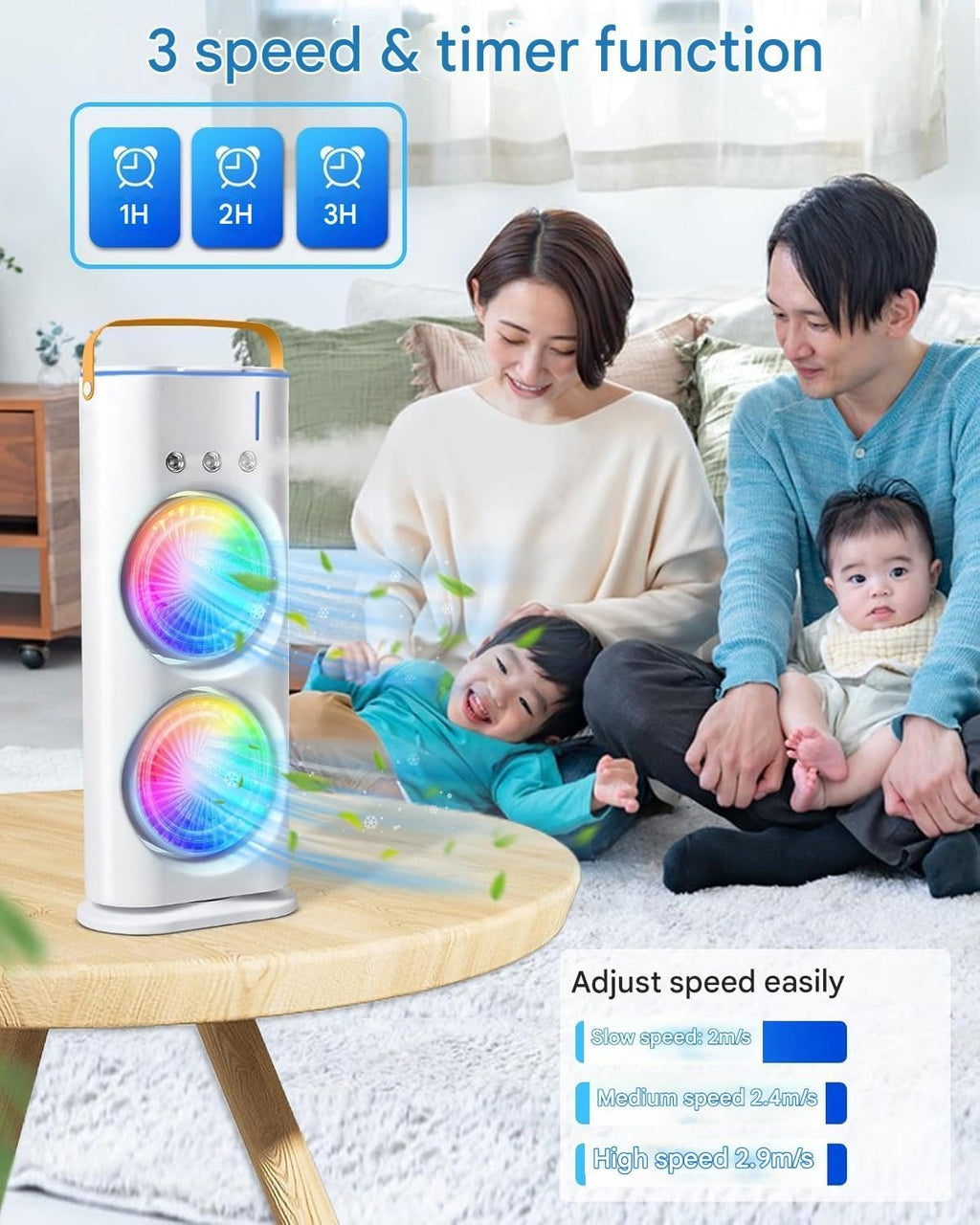 Mini Cooler For Double Ended Spray Fan Air Cooler Portable air CondItIoners For Home Office Arttic cooler 3 In 1 CndItIoner mini air Cooler Mini Cooler (M3)