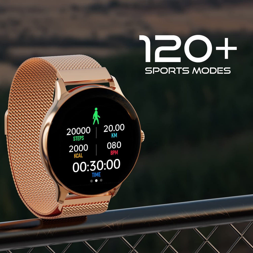 Fire-Boltt Phoenix Ultra Smart Watch 1.39" HD Display, Bluetooth Calling, AI Voice Assistant, 120 Sports Modes, IP67 Waterproof, SpO2 Monitor Smart Watch for Man & Woman - Gold