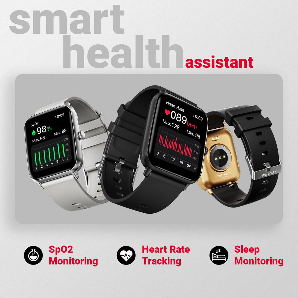 Fire-Boltt Ninja Call Pro Plus Bluetooth Calling Smart Watch, 1.83″ HD Display, AI Voice Assistant, 120+ Sports Modes, IP67 Waterproof, SpO2 & Heart Rate Monitor Smartwatch for Men & Women - Black