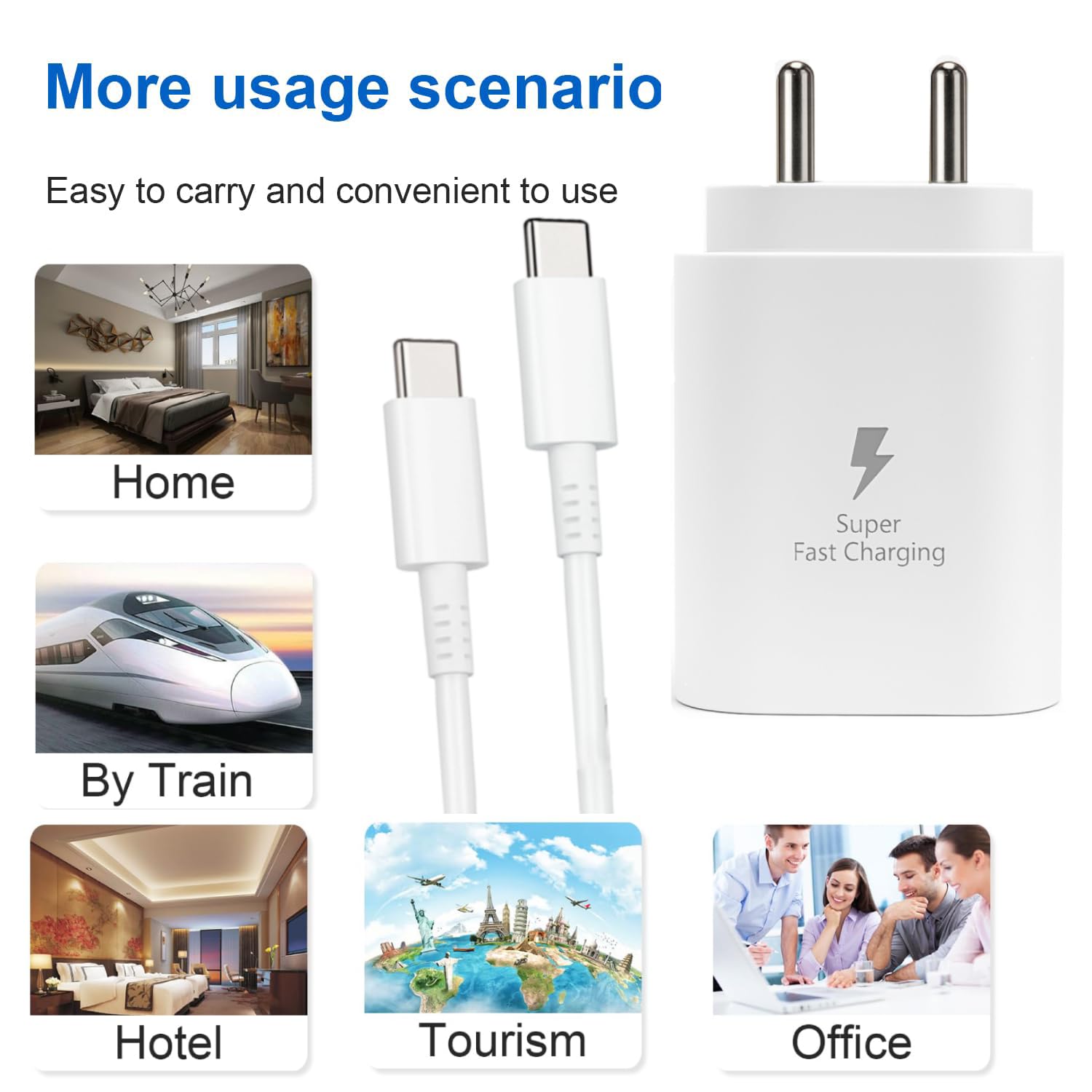 25W Type-C Charger & Cable Compatible with Samsung Galaxy S25, S24, S23, S22, S21(Ultra/Fe), M35, M36, M16, M06, M05, M56, A55 5G, A35 5G, A15, F15, F14(Z/S/A/M/F Series by APFEN®