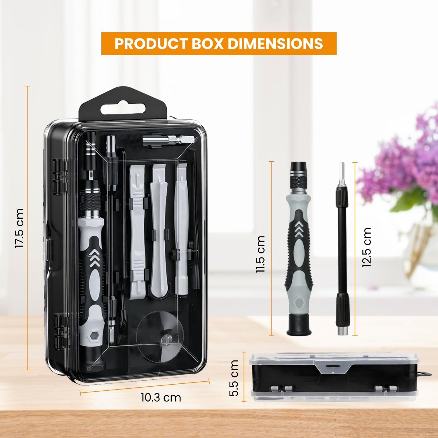 Dyazo 115-in-1 Precision Screwdriver Set | Professional Magnetic Wrench Bits Repair Tool Kit with Portable Case for Electronics, Mobile, Laptop, PC, Watch, Game Console & DIY Household Repairs (Black)