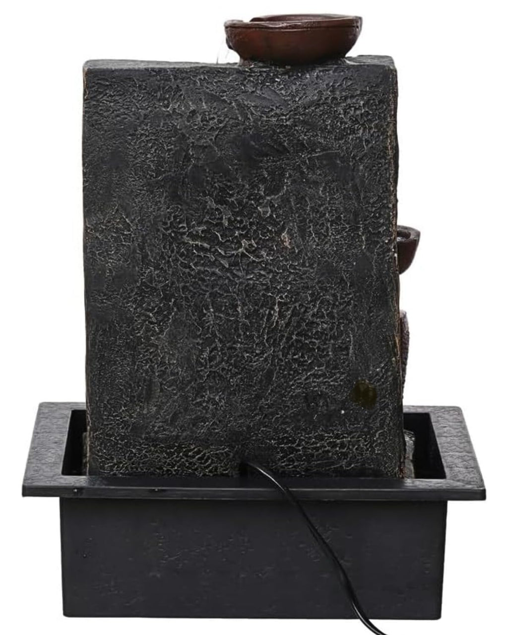 UAG Exports Tabletop Indoor Water Fountain/Waterfall 4-Diya Ganesha Fountain with LED Light & Water Flow Controller Pump for Home Decor, Office, Bedroom, Gifting (Size: 40x30x22CM | Weight: 2075grm)