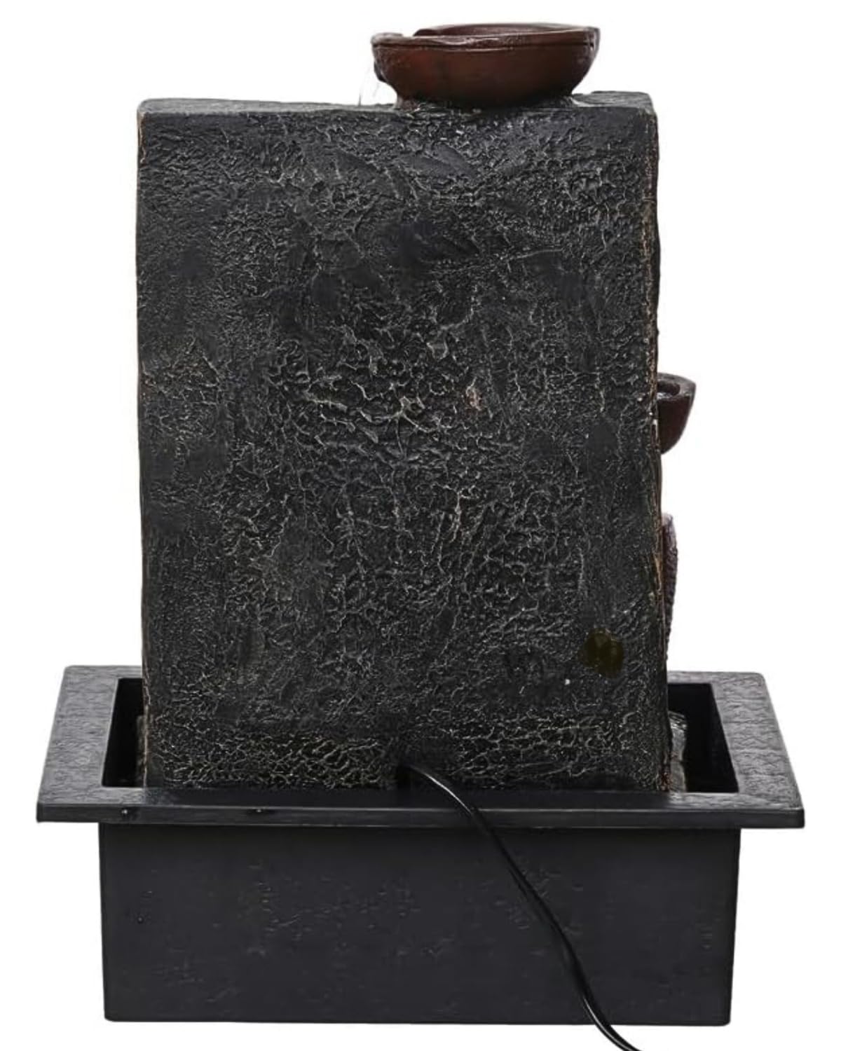 UAG Exports Tabletop Indoor Water Fountain/Waterfall 4-Diya Ganesha Fountain with LED Light & Water Flow Controller Pump for Home Decor, Office, Bedroom, Gifting (Size: 40x30x22CM | Weight: 2075grm)