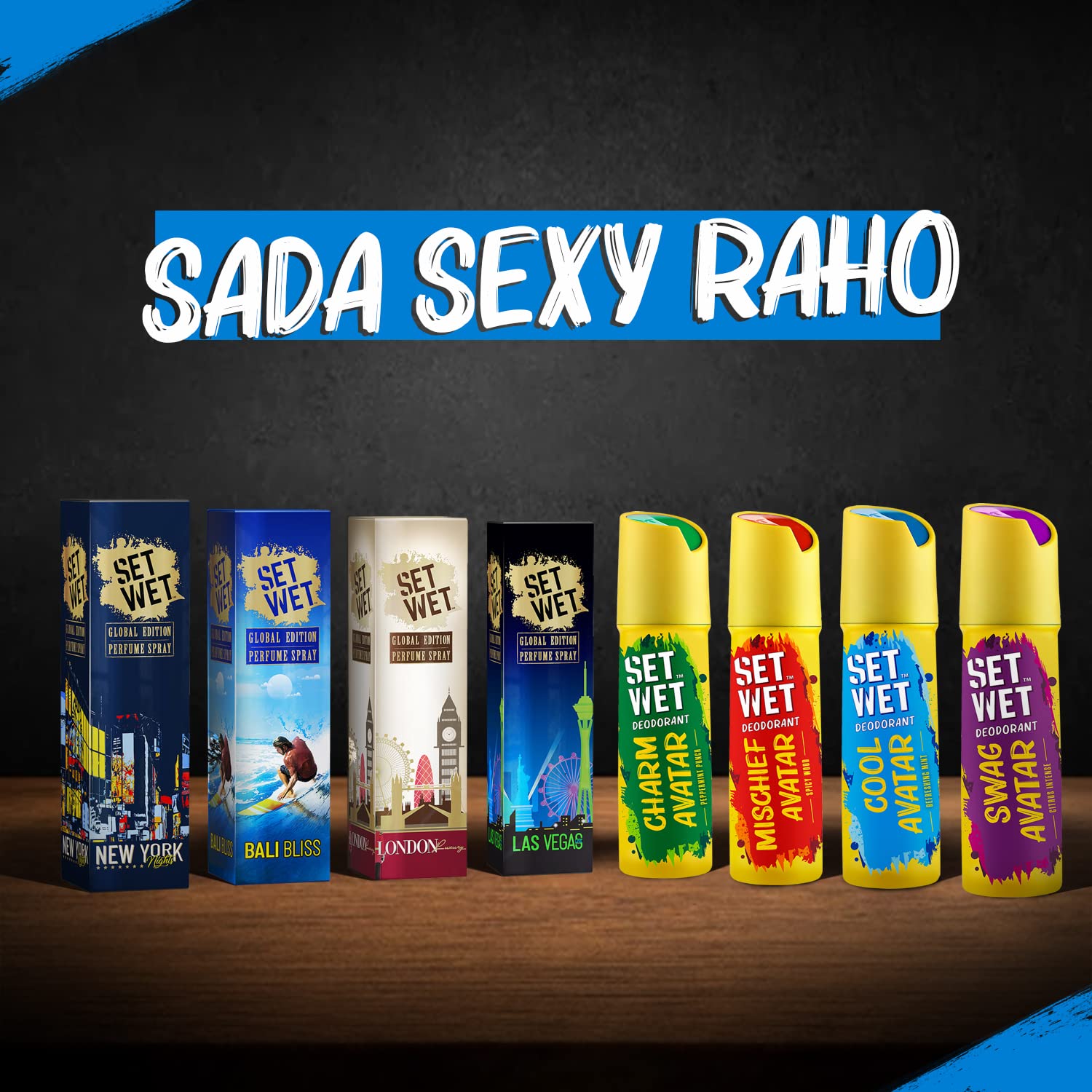 SET WET Deodorant Spray Perfume Cool, Charm & Mischief Avatar for men, 150ml (Pack of 3)