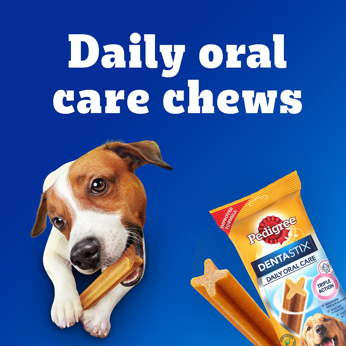 Pedigree Dentastix Oral Care Dog Treat, Adult Large Breed (25+ kg), 1.08 kg, Recommended by Vets, Supports Gum Health, Reduces Risk of Gum diseases