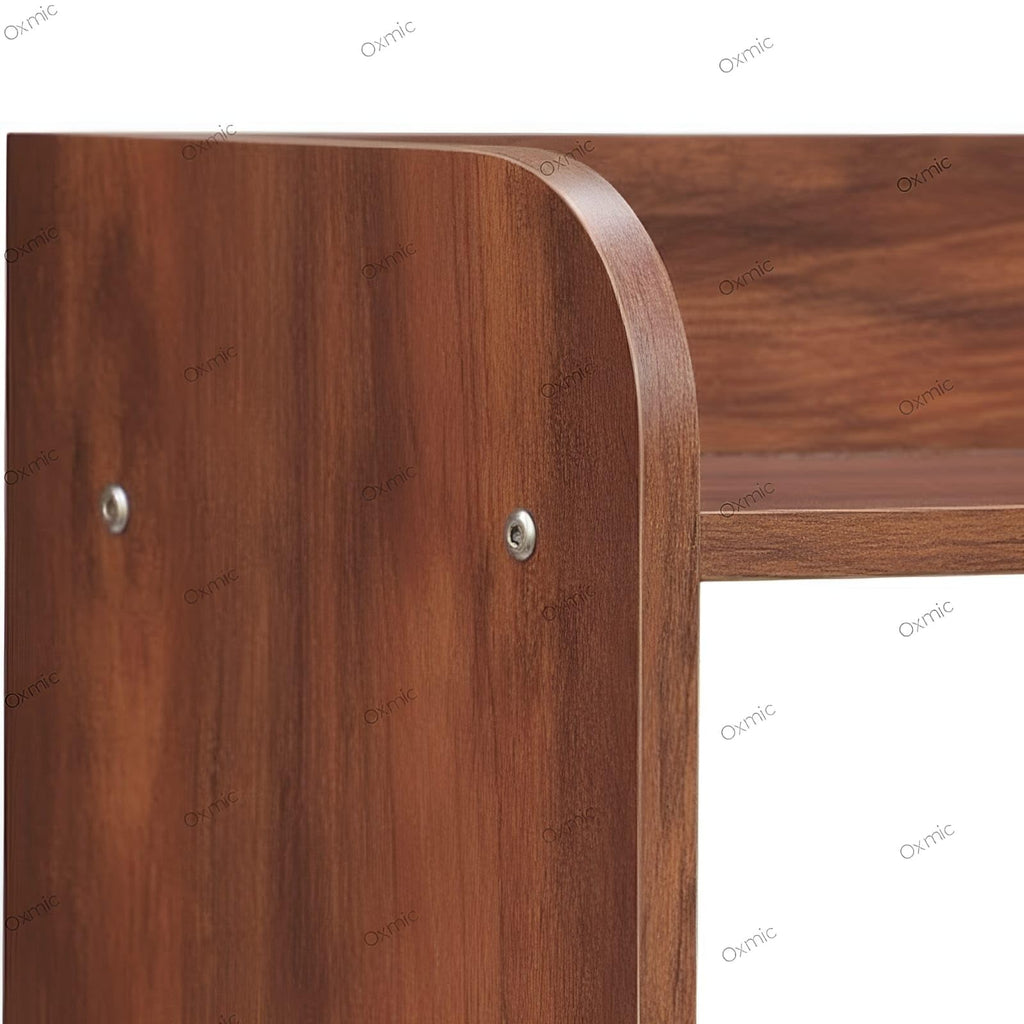 Shoper cart Side Tables for Bedroom, Bed Side Tables for Bed Room, Wooden End Table with Open Shelves, Bedside Table with Storage, Natural Wood Finish (Rustic)