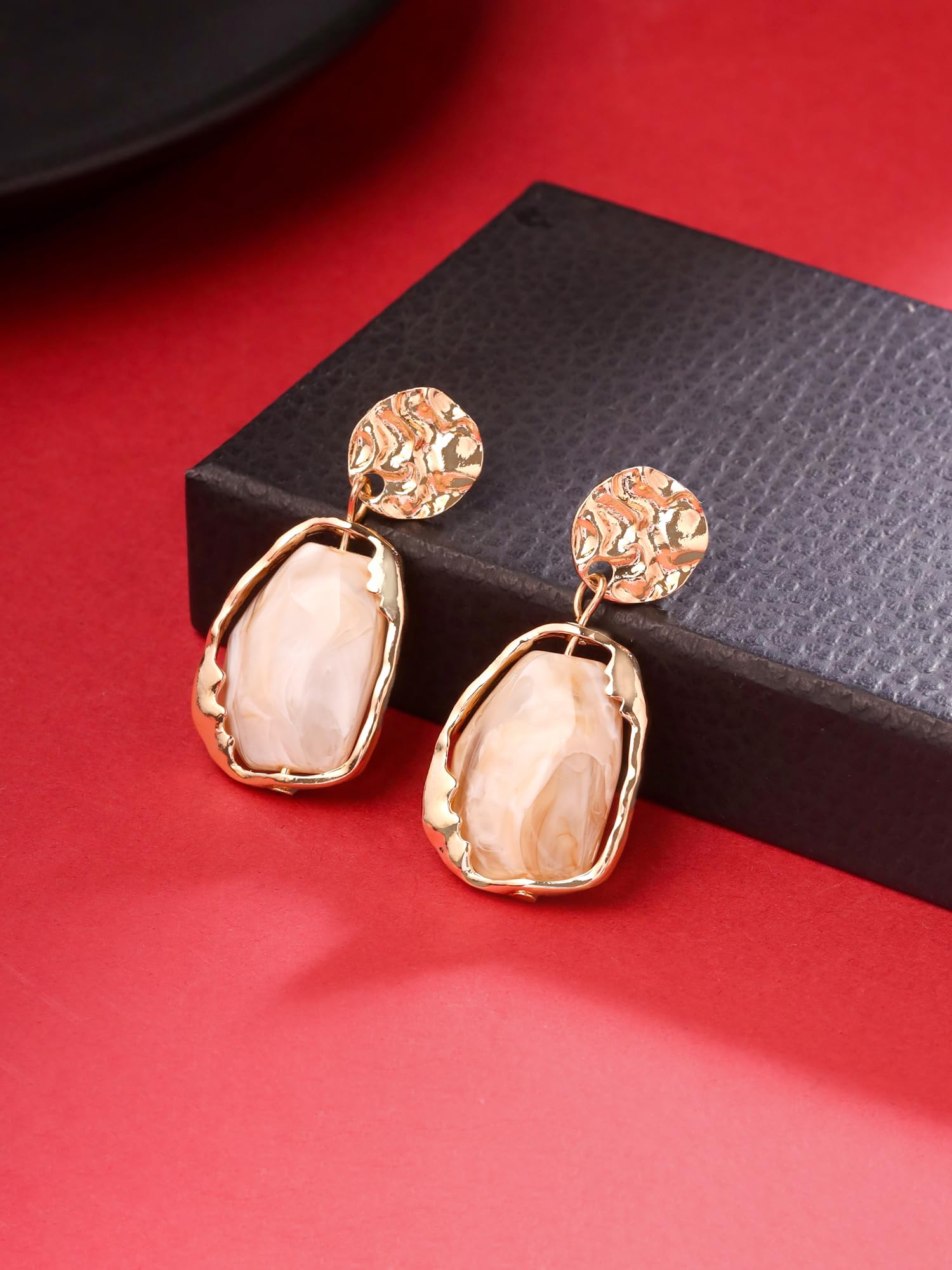 Yellow Chimes Earrings for Women and Girls Stone Drop | Gold Tone Stone Studded Drop Earrings | Birthday Gift for girls and women Anniversary Gift for Wife