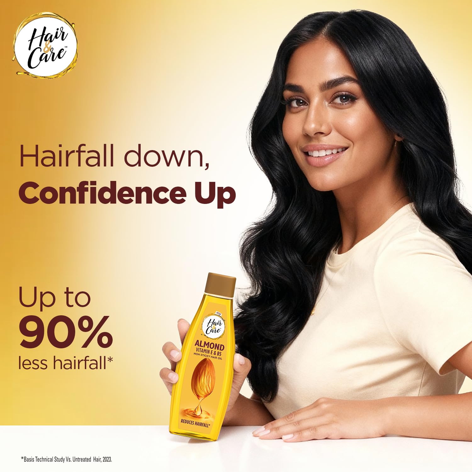 Hair & Care with Almond, Non-Sticky Hair Oil, 500ml