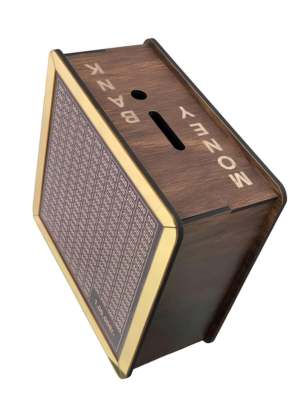 Money Saving Box for Kids and Adults | Wooden Money Bank with Lock | Big Size Piggy Bank 2 Lakh Target | 1 Lakh Saving Box with Numbers | Undiyal Hundi Pig