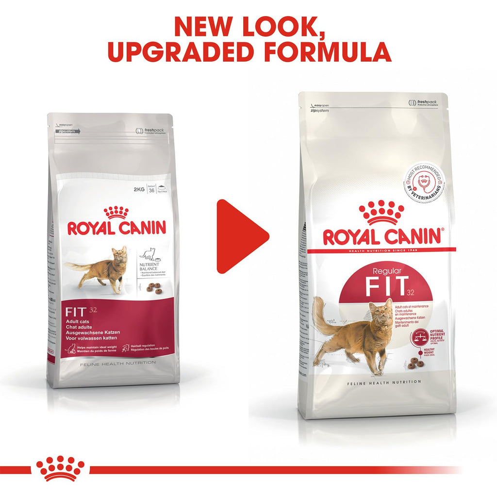 Royal Canin Fit 32 Regular Powder Adult Cat Food, Dry Food, Supports Weight Management & Optimal Nutrient Profile,2 Kg