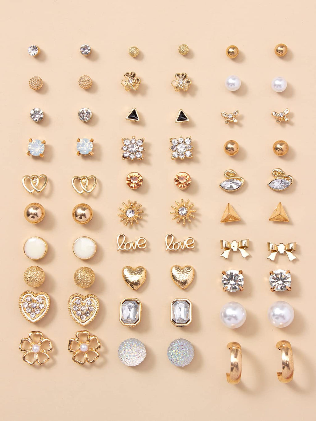 Shining Diva Fashion 30 Pairs Earrings Combo Set Latest Stylish Crystal Pearl Earrings for Women and Girls (14784er)