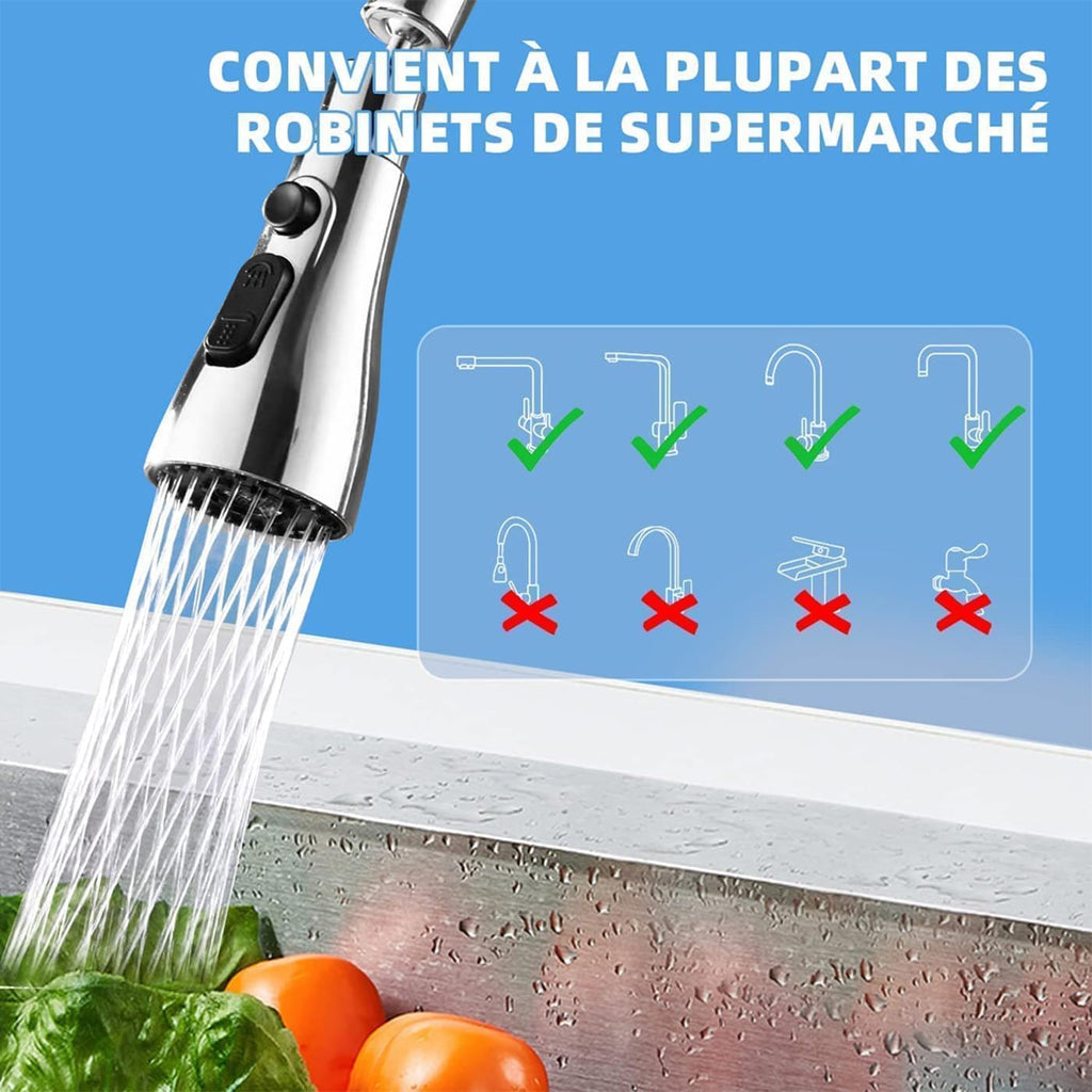 Tap Extender for Kitchen Sink, Flexible Faucet with Tap Extension for Convenient Use Upgrade Your Kitchen Sink with Flexible Tap for Easy Access