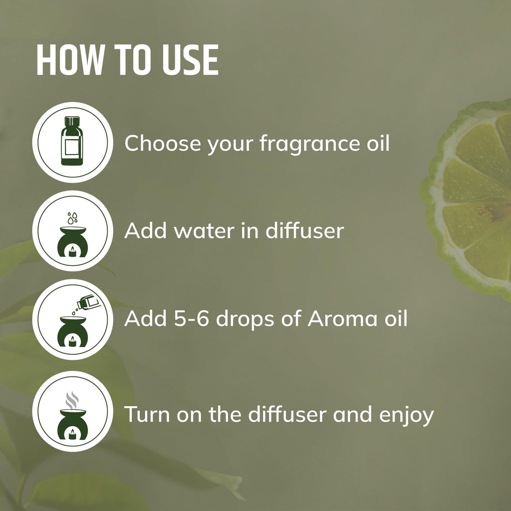 Aromahpure Fragrance Oil | 15 ml | Bergamot Aroma Oil for Home Fragrance | Best for Aromatherapy | Helps in Meditation | Used in Diffusers, Candles, Air Fresheners, Soap, IFRA Certified