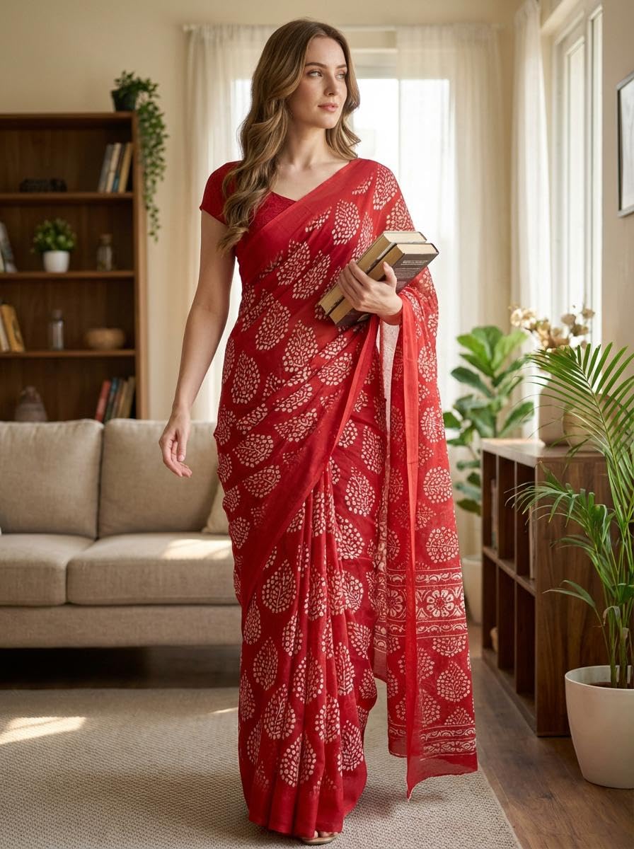 ANAND SAREES Printed Georgette Saree With Unstitched Blouse Piece -AI_LR_1878_2