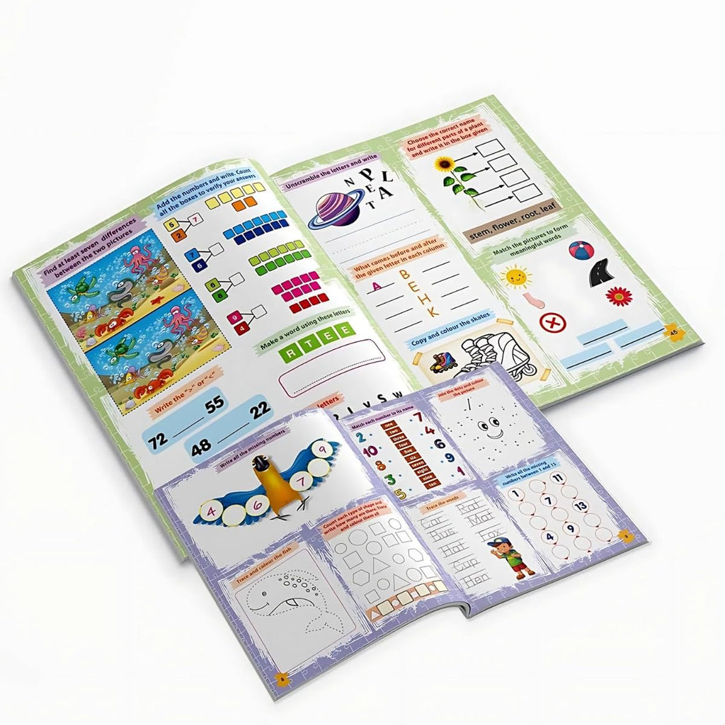 Brain Activity Book for Kids - 200+ Activities - Kids Activity Book - Early Learning - Activities for Children - Maths, English, Mazes, Spot the Differences, Word Search