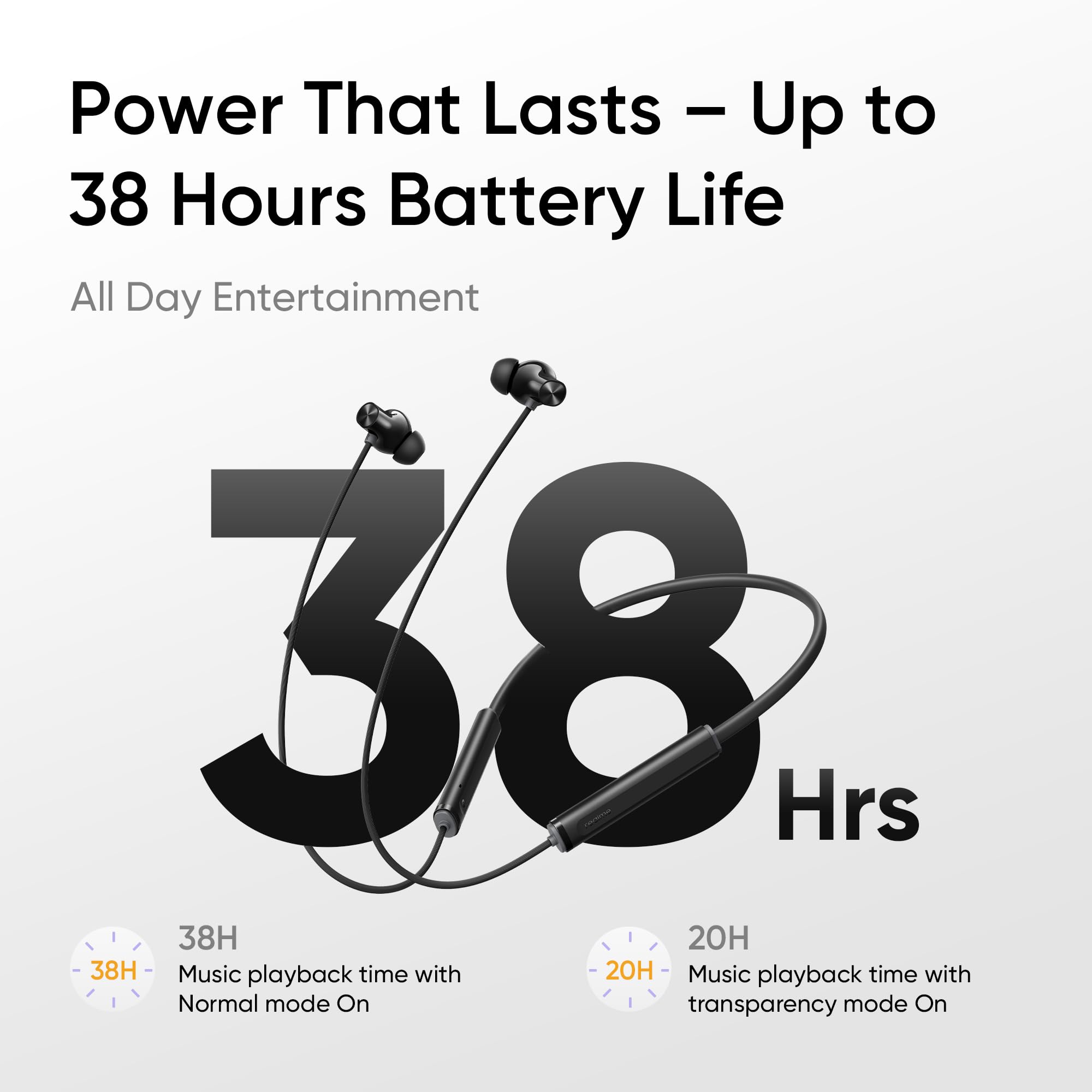 realme Buds Wireless 5 ANC in Ear Bluetooth Headphones,50dB ANC, 13.6mm Dynamic Bass Driver,360° Spatial Audio,45ms Low Latency,Upto 38hrs Playback,IP55 Rating,Dual Device Connection (Midnight Black)