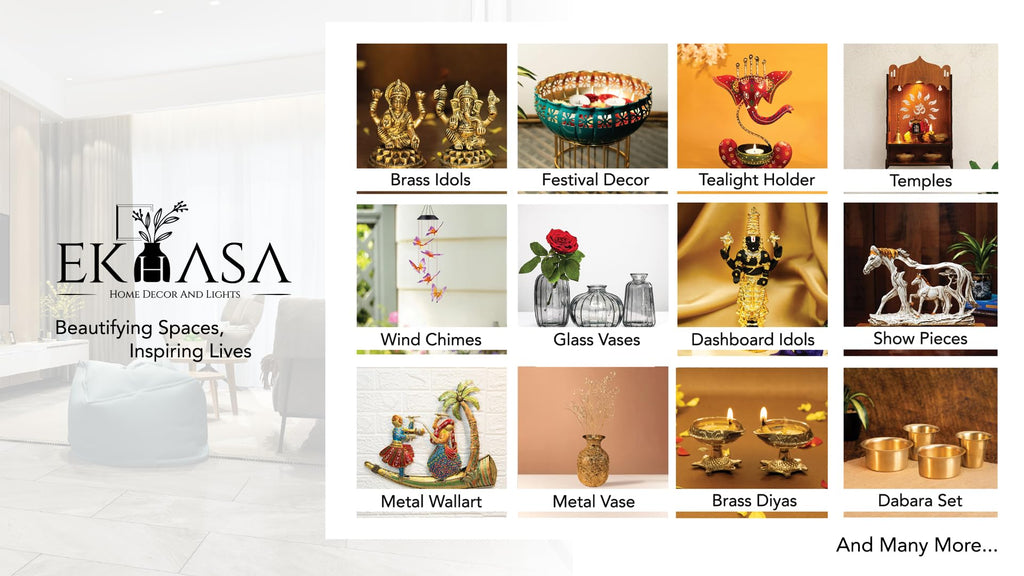 Ekhasa Nostrae Buddha with Lotus Show Pieces for Home Decor Living Room Decor Items | Cute Showpieces Gift Item for Decoration | Serene Center Table Tv Showcase Office Interior Statue Figurines