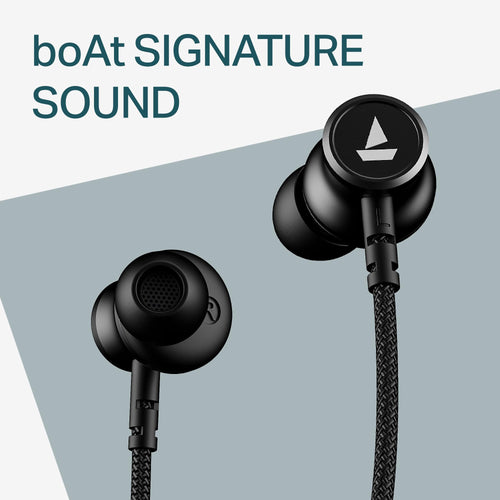 Boat Rockerz 113, 40H Battery, Dual Pair, Fast Charge, ENx Tech, Stream Ad Free Music via App Support, Magnetic Buds, Bluetooth Neckband, Wireless with Mic in Ear Earphones (Active Black)
