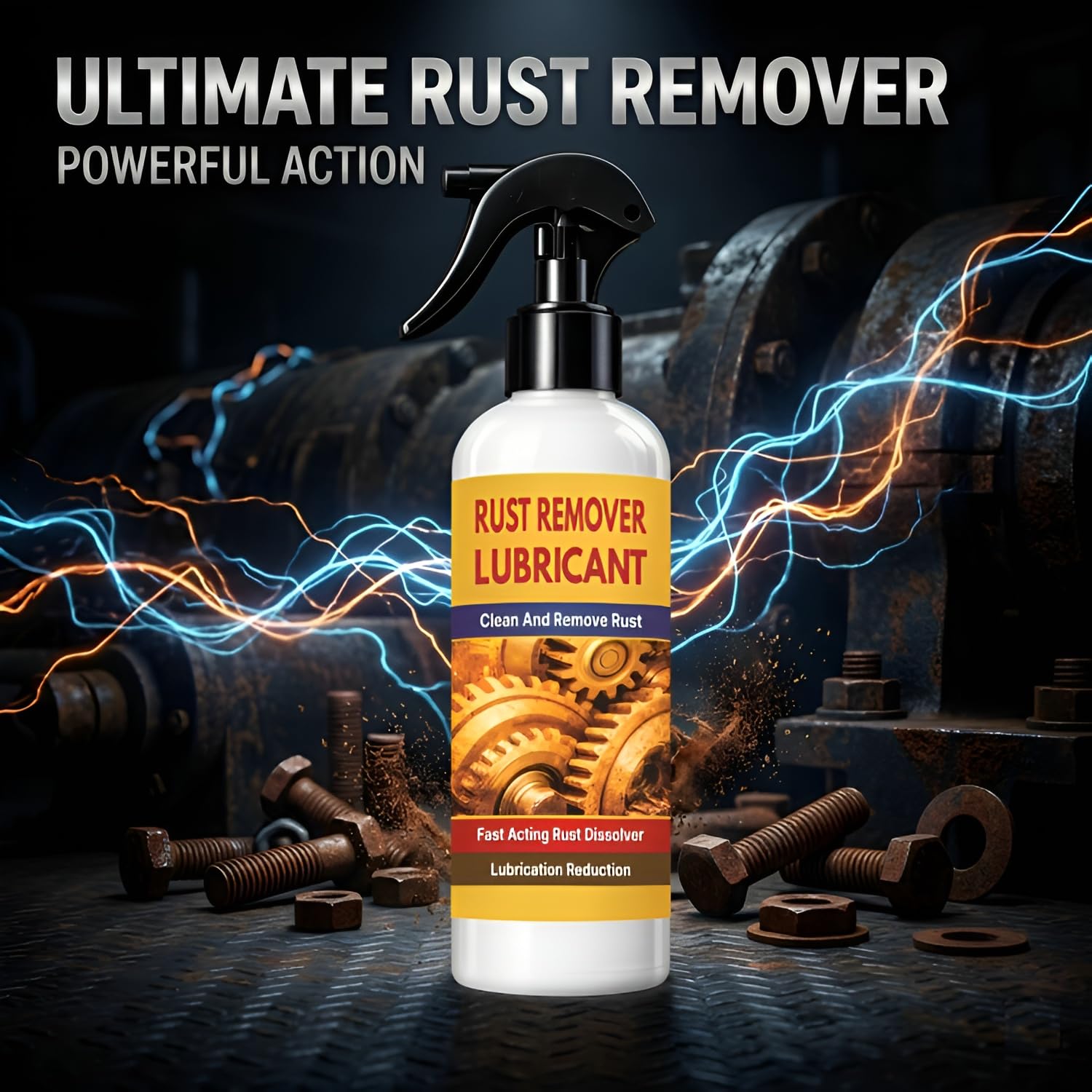 Anti - Rust Lubricant Spray & Rust Remover 200ml | Multi-Purpose Anti-Rust Spray for Metal Parts | Lubricating for Hinges, Nuts, Bolts, Tools & Machinery, Pack of 1