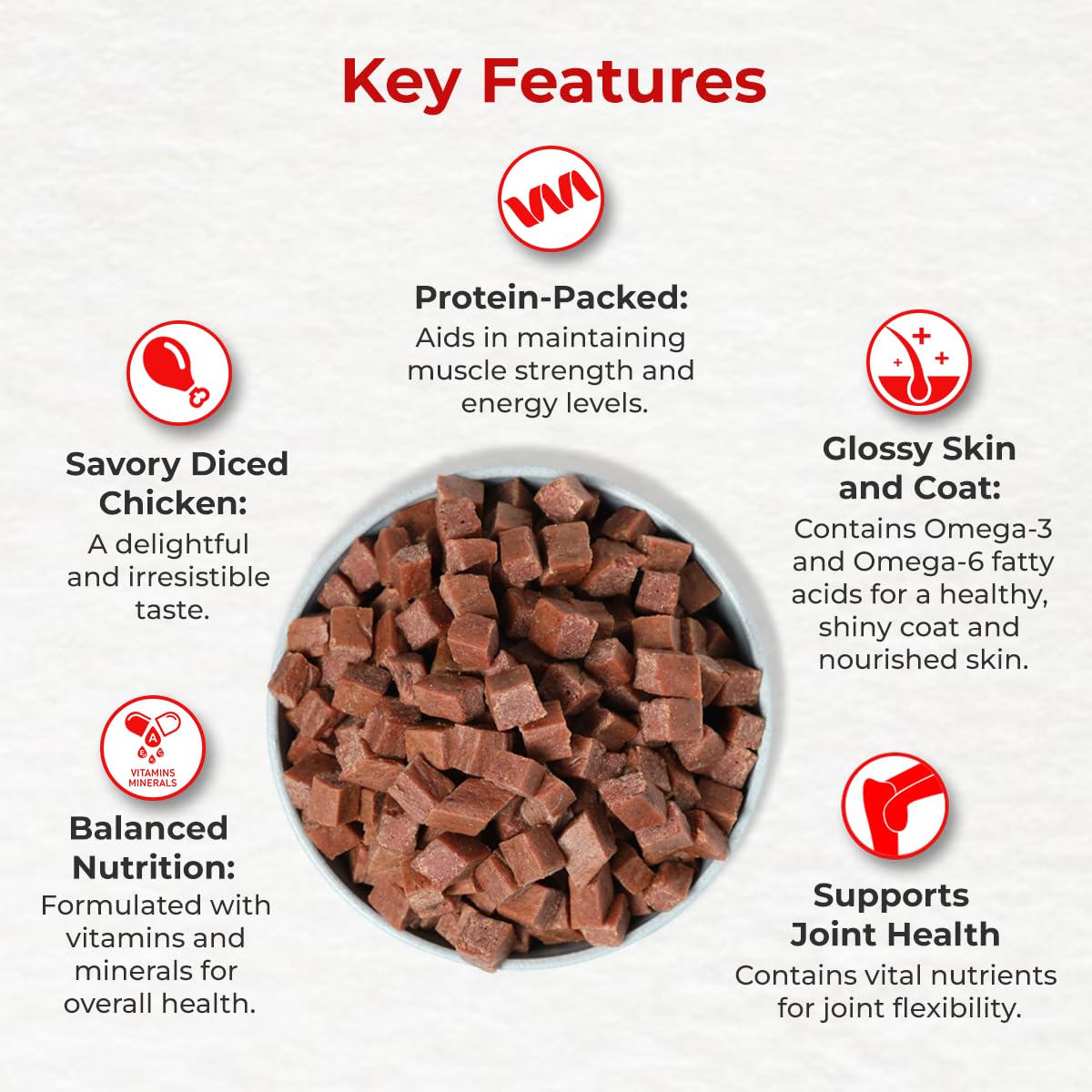 Drools Puppy & Adult Diced Dog Treats 70g | Real Chicken Flavour | Rich in Protein | No Artificial Preservatives | Best for Training & Bonding