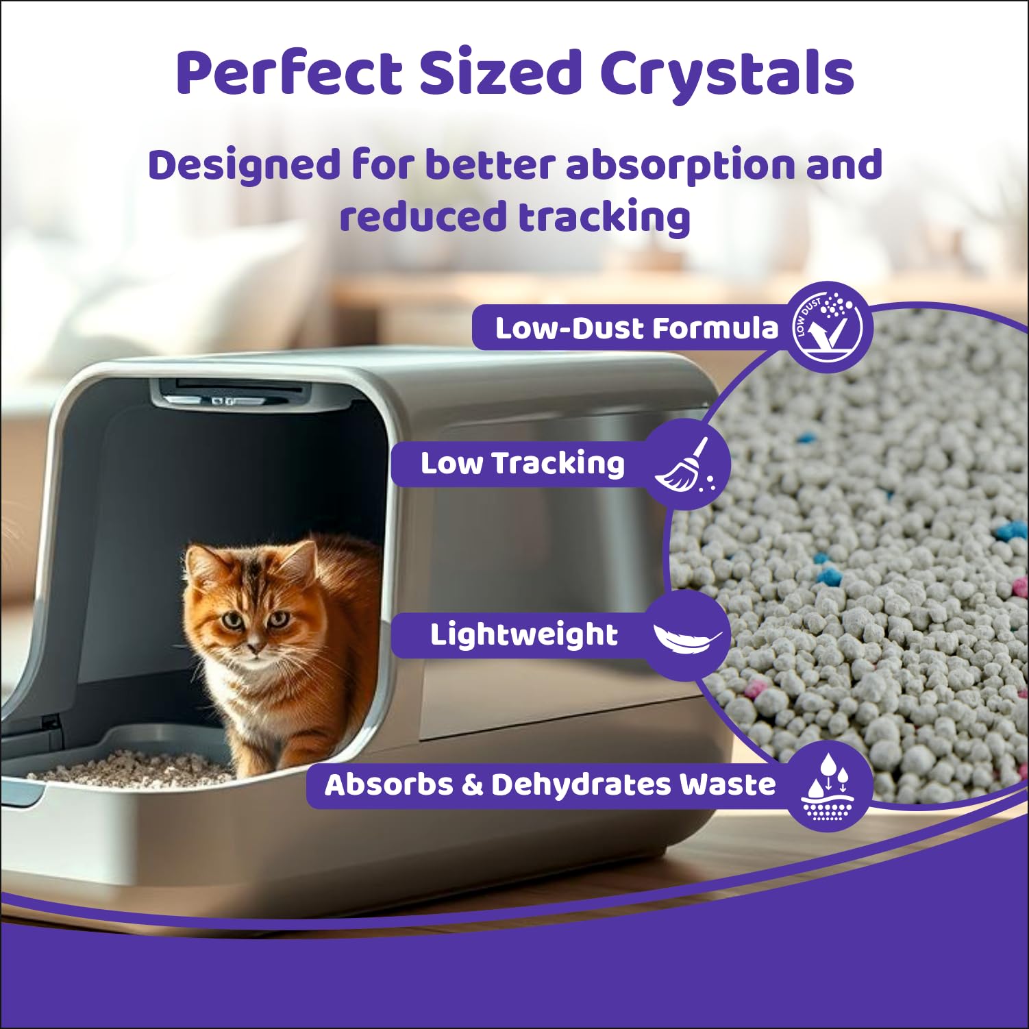 PETOSKA Cat Litter- 10Kg | Lavender Fragrance | Scoopable Bentonite Clay Cat Litter | Advanced Clumping Scented Litter Sand | 99.9% Dust Free | Natural | Odour Control Pack of 2