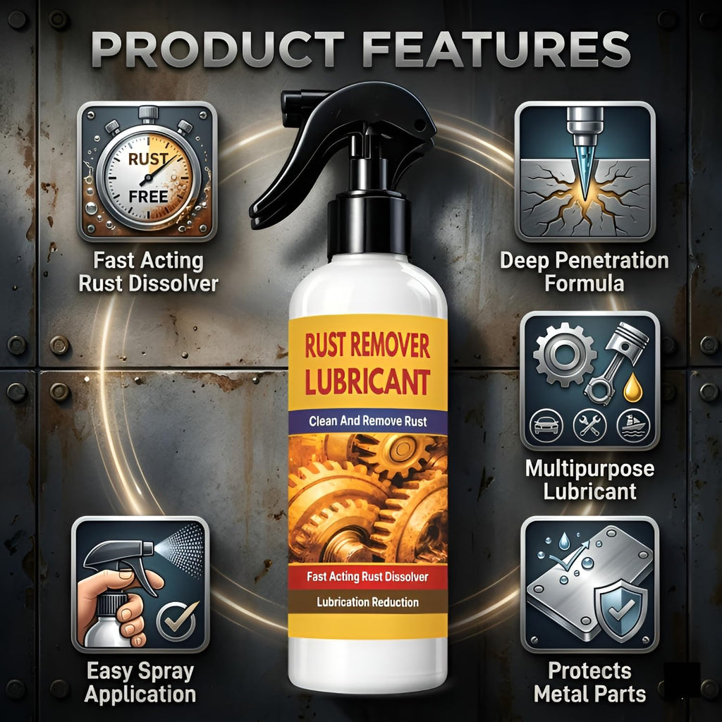Anti - Rust Lubricant Spray & Rust Remover 200ml | Multi-Purpose Anti-Rust Spray for Metal Parts | Lubricating for Hinges, Nuts, Bolts, Tools & Machinery, Pack of 1
