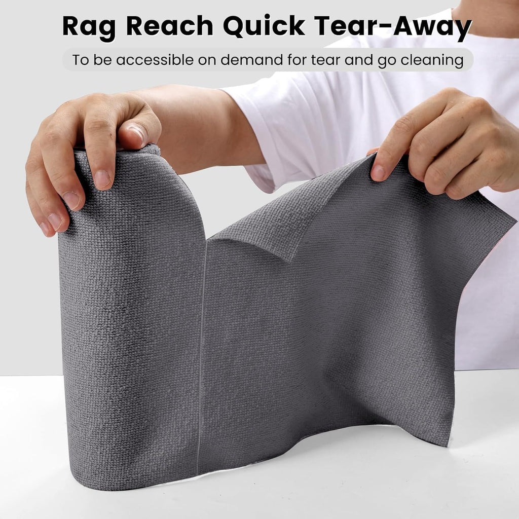 KESI ORNAMENTS Microfiber Cleaning Cloth 1 Roll - Tear-Away Reusable Microfiber Paper Towels, Lint-Free, 2000 Time Washable Scratch-Free, Kitchen Towels for Car, Home, Kitchen, Glass, Dishes (Grey)
