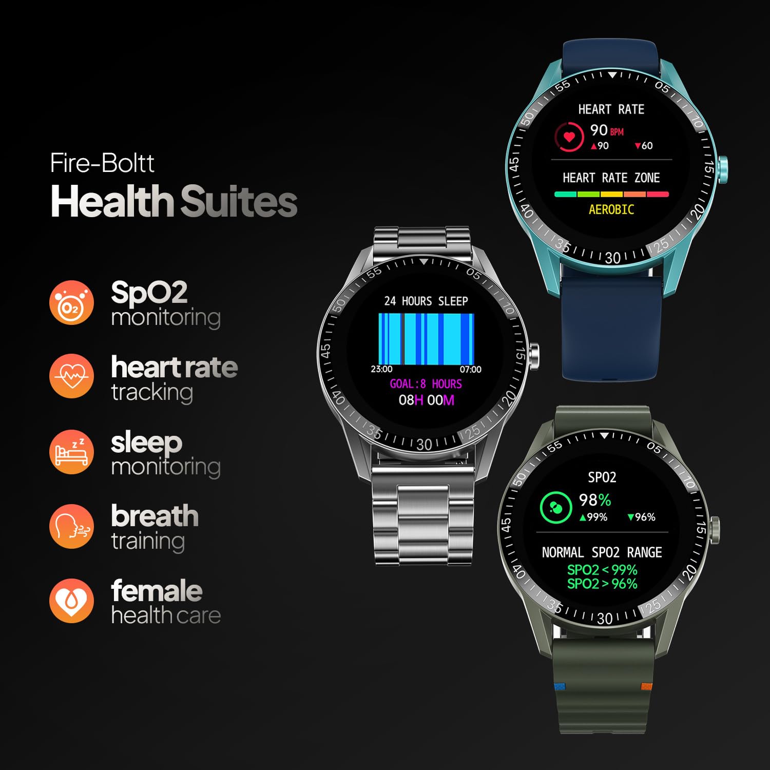 Fire-Boltt Talk Round Smart Watch 1.39″ TFT Display with Bluetooth Calling, Dual Button, Voice Assistance, SPO₂ & Heart Rate Monitor, 120+ Sports Modes, Metal Smartwatch for Men & Women - Silver