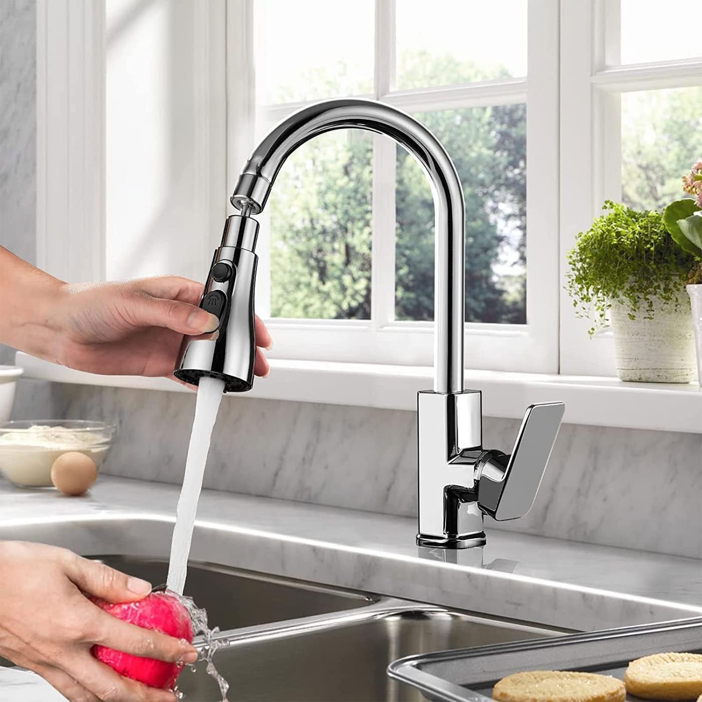 fediyo Tap Extender for Kitchen Sink, Flexible Faucet with Tap Extension for Convenient Use Upgrade Your Kitchen Sink with Flexible Tap for Easy Access (Sink Faucet)