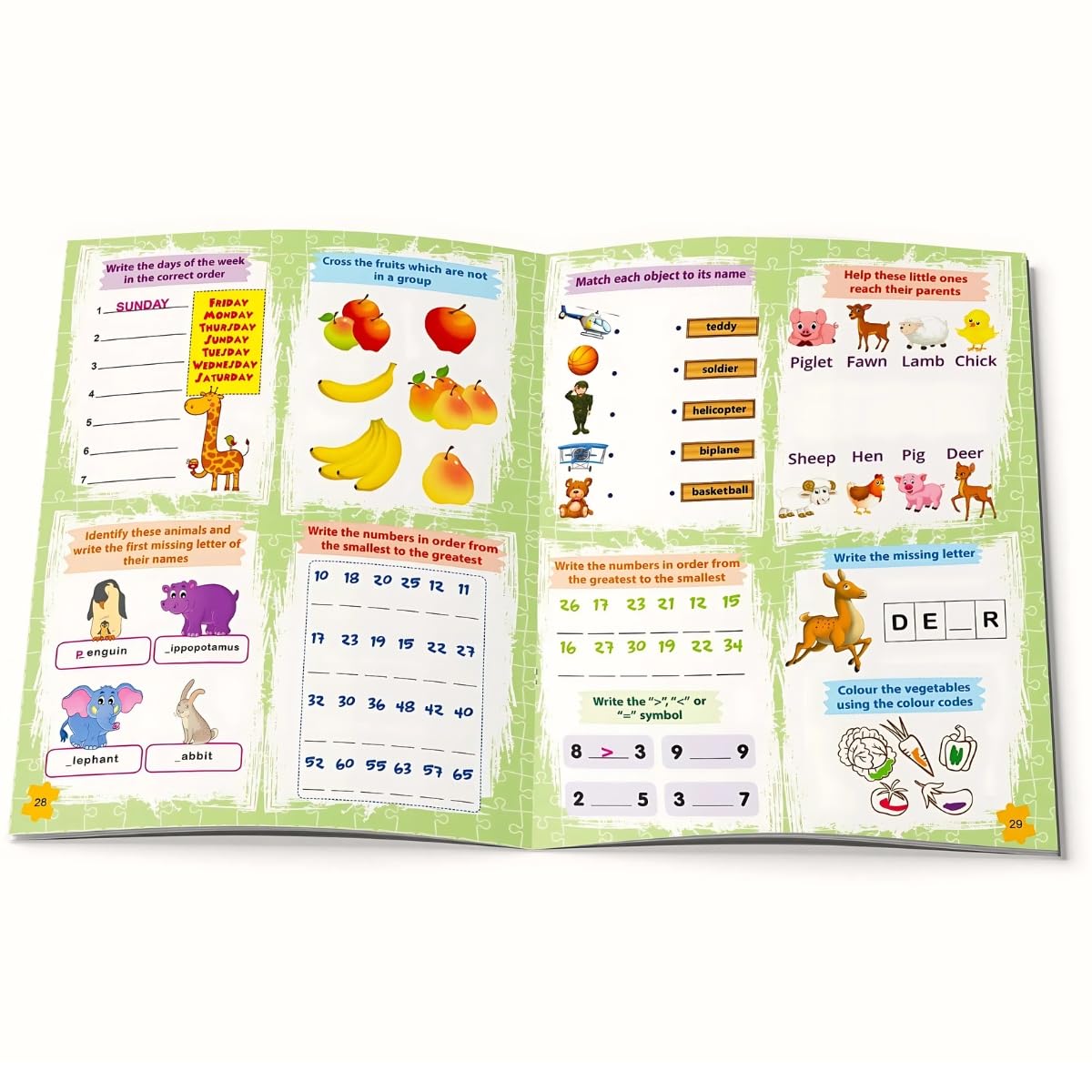 Brain Activity Book for Kids - 200+ Activities - Kids Activity Book - Early Learning - Activities for Children - Maths, English, Mazes, Spot the Differences, Word Search