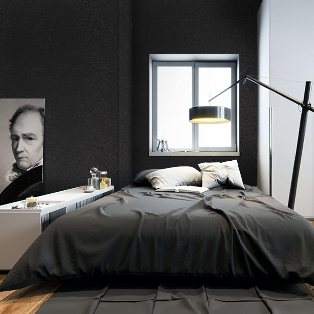 FOKRIM Black Resin Wallpaper for Wall Sticker for Home,Office 45.5x305cm Sticker Wallpaper Peel and Stick Hexagon Removable Self Adhesive Waterproof Wallpaper(Pack of 1)
