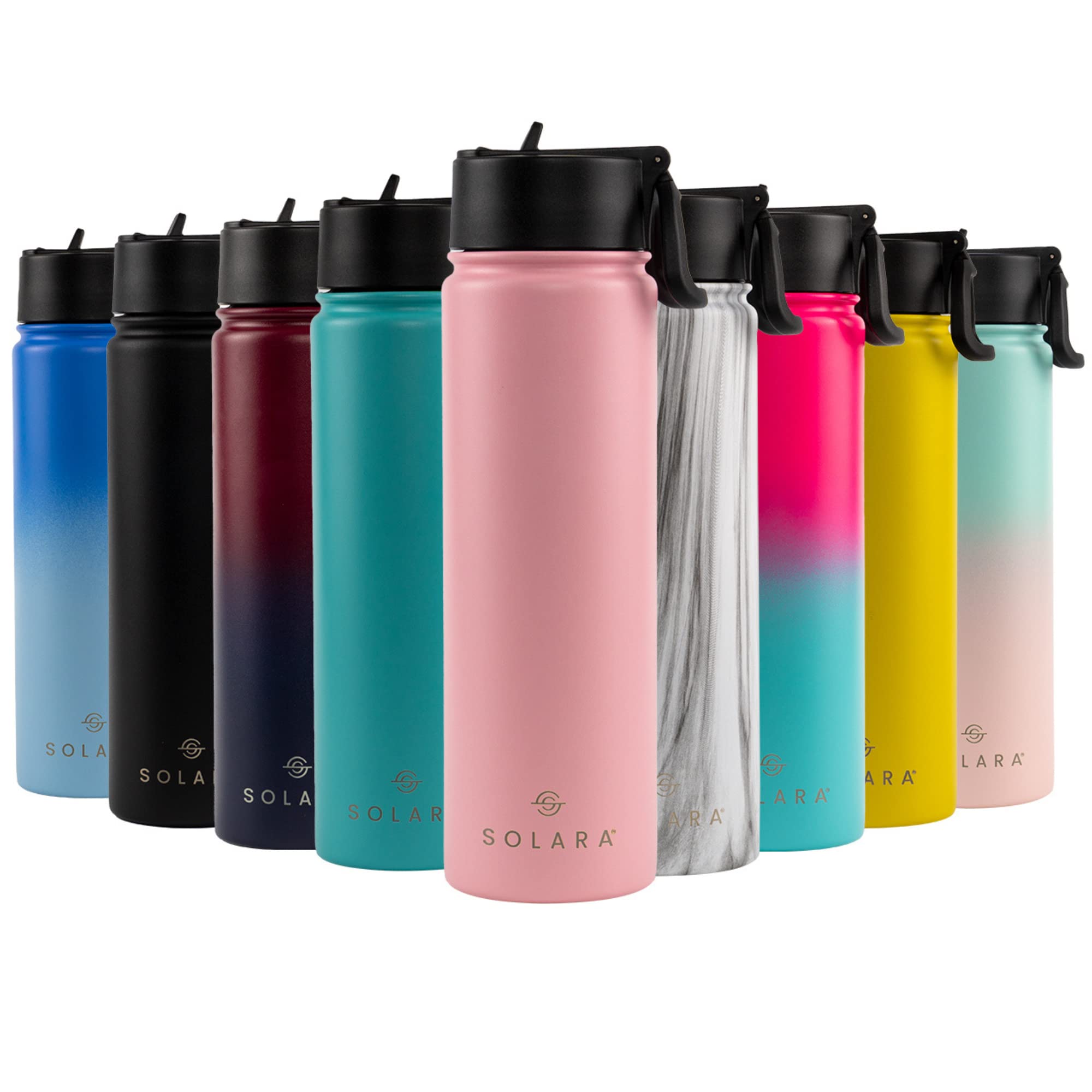 SOLARA Insulated Water Bottle 650ml, Hot Water Bottle, Thermosteel Water Bottles for Travel, Home, Office, School, Gym, Adults, Water Bottle Hot and Cold, Sipper Bottle, Angle Pink