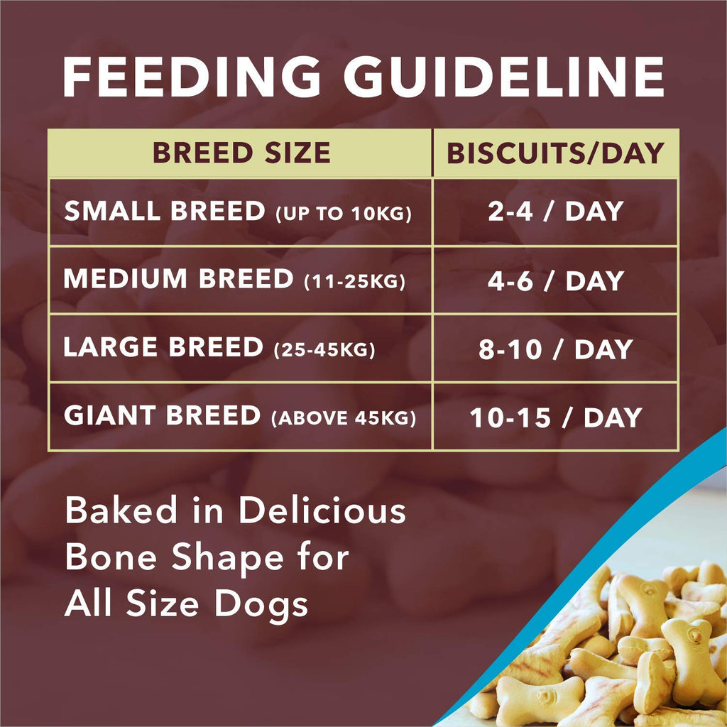Meat Up Dog Treats Biscuits 2kg (2x1kg) | Real Chicken Flavour | Remove Plaque & Tartar Build-up | Vitamins & Minerals | Promotes Lustrous Coat