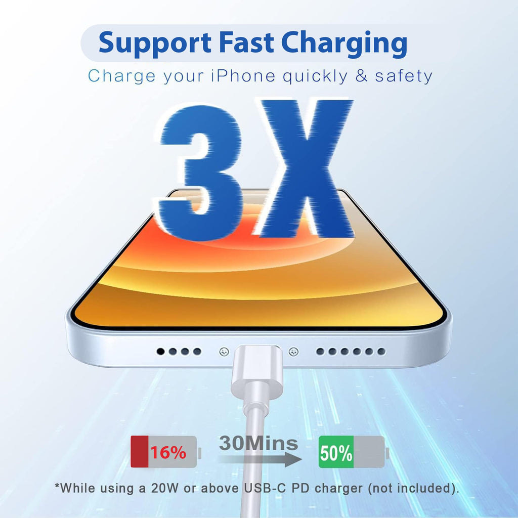 APFEN® 27W Type C to Lightning Fast Charging Cable With High-Speed Data Transfer Compatible with iPhone 14/14 Pro/ 14 Pro Max/ 13/13 Pro/ 13 ProMax/ 12/11/XR/XS/X/8 S