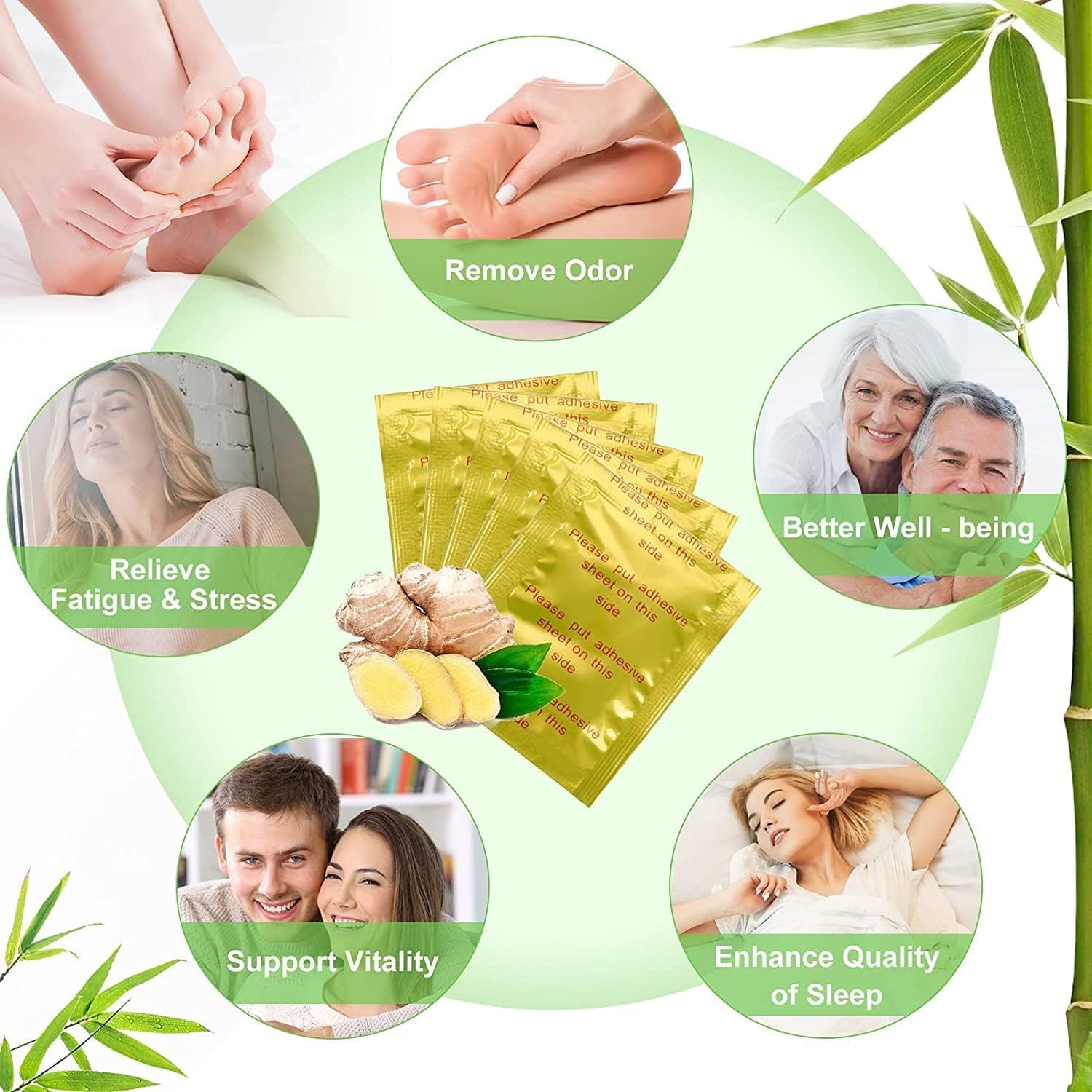 Detox Health Foot patches, Cleansing Toxin Remover Natural organic Foot Patch, Detoxification Stress Relief Sleep Patch, Pain Relief Detox pad, For Men & Women (PACK OF 50)