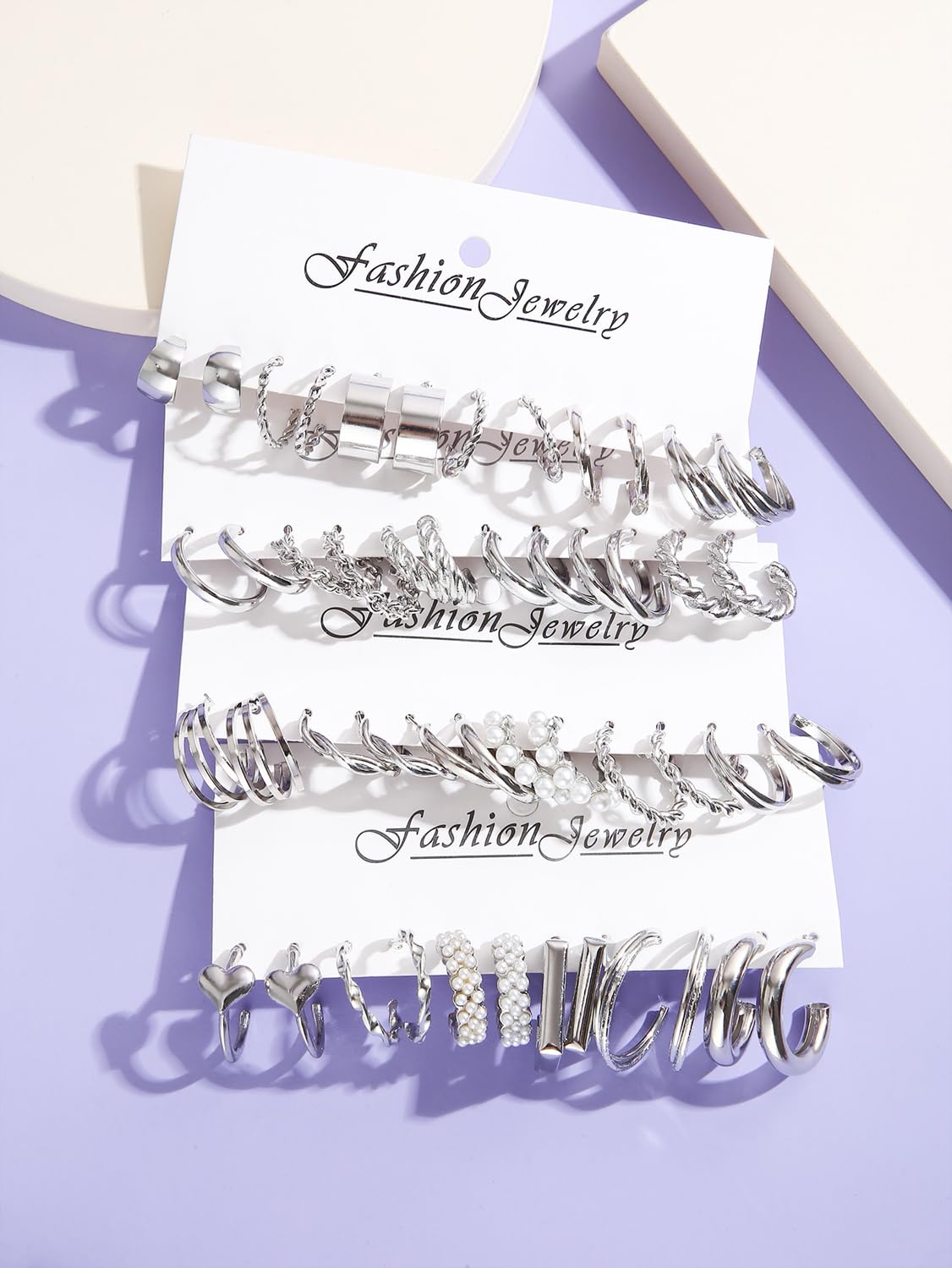 Shining Diva Fashion 24 Pairs Combo Set Latest Stylish Hoop Earrings for Women and Girls (15617er)