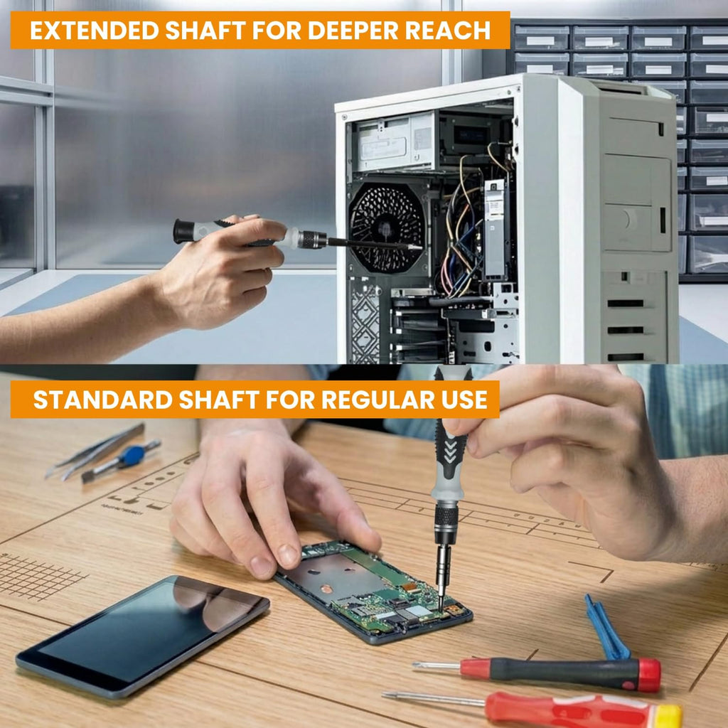 Dyazo 115-in-1 Precision Screwdriver Set | Professional Magnetic Wrench Bits Repair Tool Kit with Portable Case for Electronics, Mobile, Laptop, PC, Watch, Game Console & DIY Household Repairs (Black)