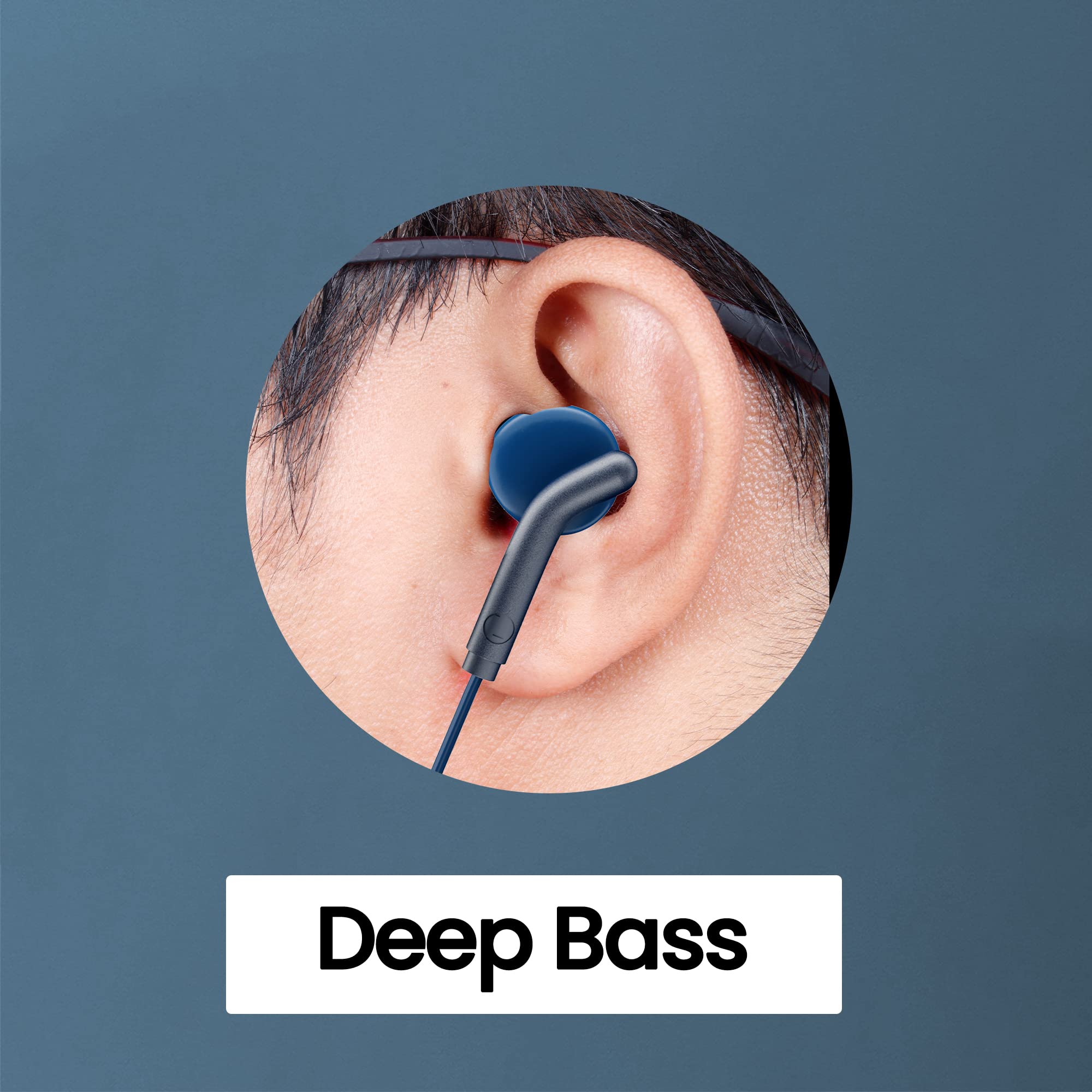 ZEBRONICS Bro 3.5Mm Wired in Ear Earphones, in-Line Mic, Deep Bass, 1.2M Strong and Long Lasting Cable, Light Weight, Compatible with Mobile | Tablet | Laptop (Blue)
