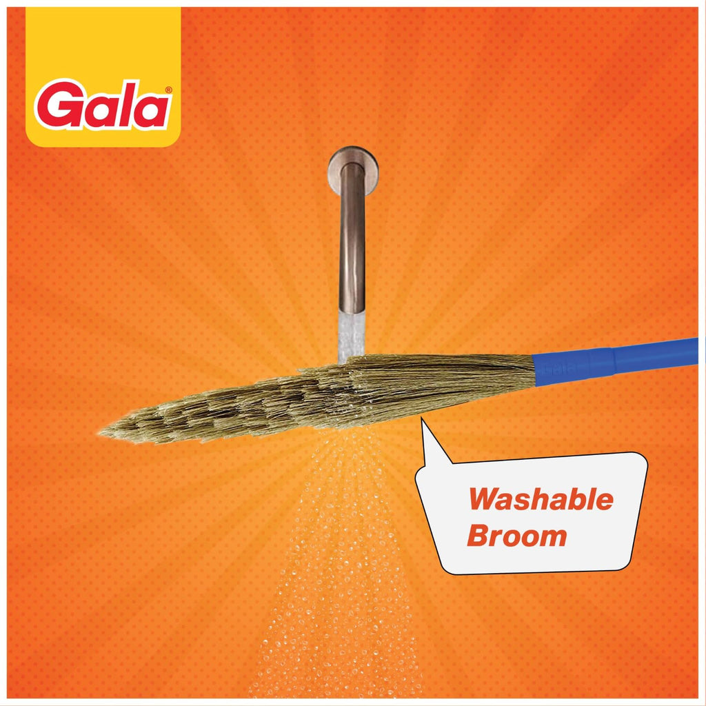 Gala No Dust Broom 2 in 1 with Extendable Handle for Ceiling and Floor Cleaning, Long Handle Jhadu