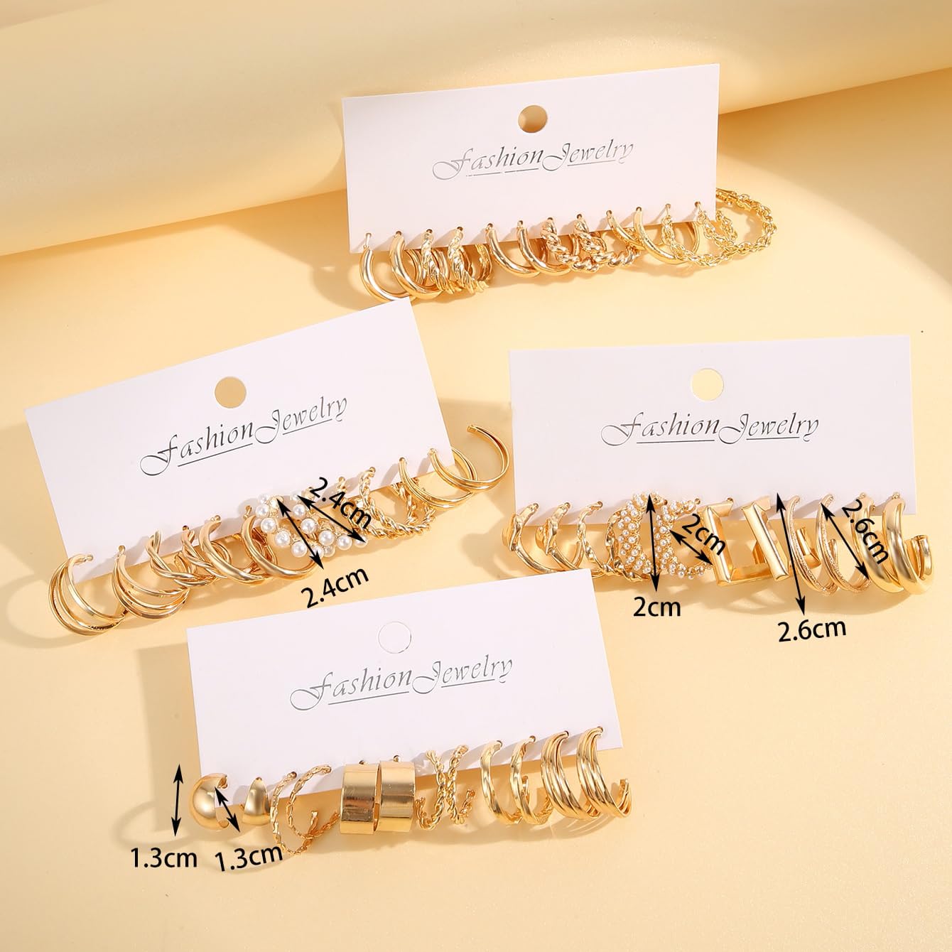 Shining Diva Fashion 24 Pairs Combo Set Latest Stylish Hoop Earrings for Women and Girls (15723er)