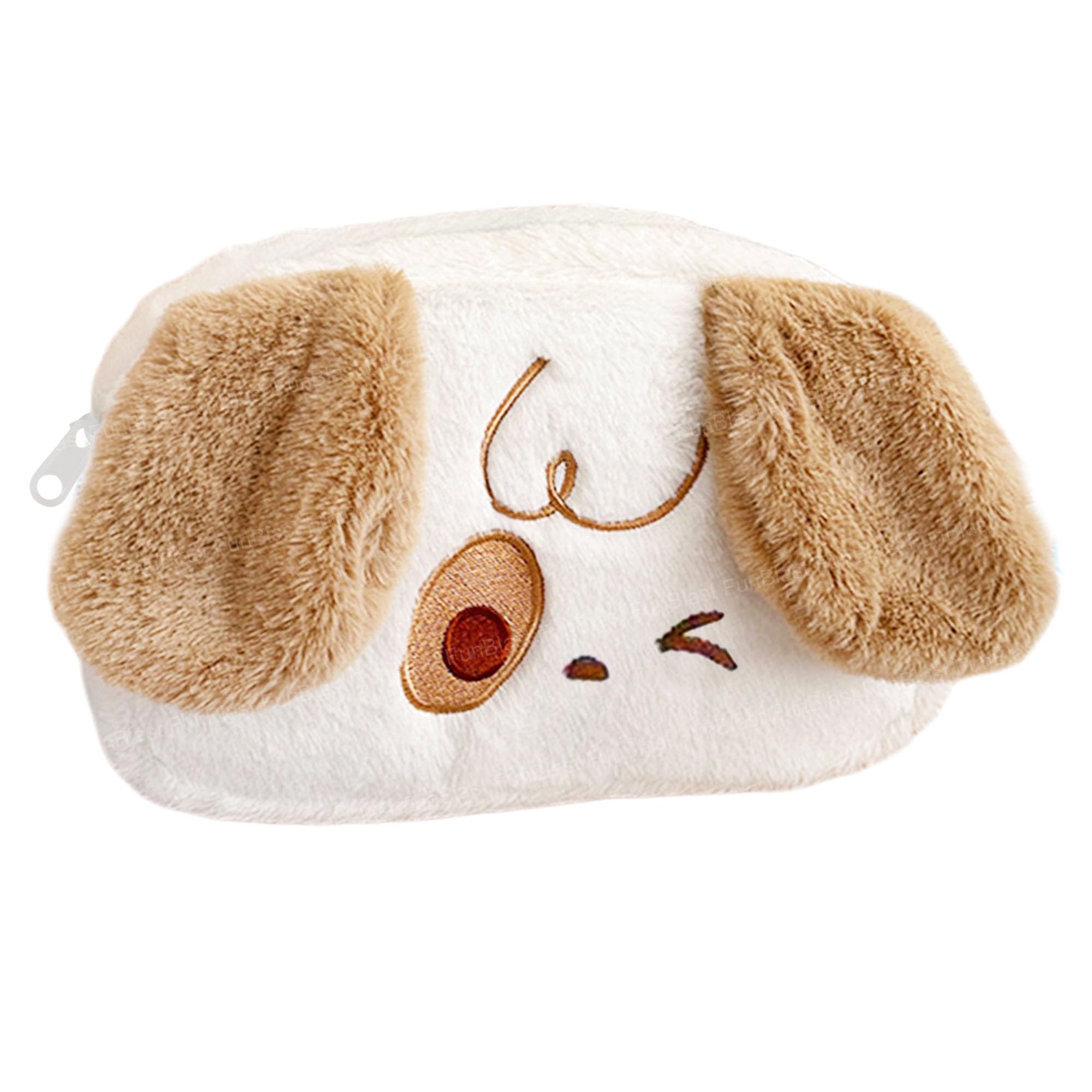 FunBlast Cute Bunny Pencil Pouch for Girls – Multi-Purpose Zipper Pouch Case for School Kids, Cute Cosmetic Pouch for Girls, Coin Pouch, Travel Pouch, Fur Pouches for School/Office (Multicolor)
