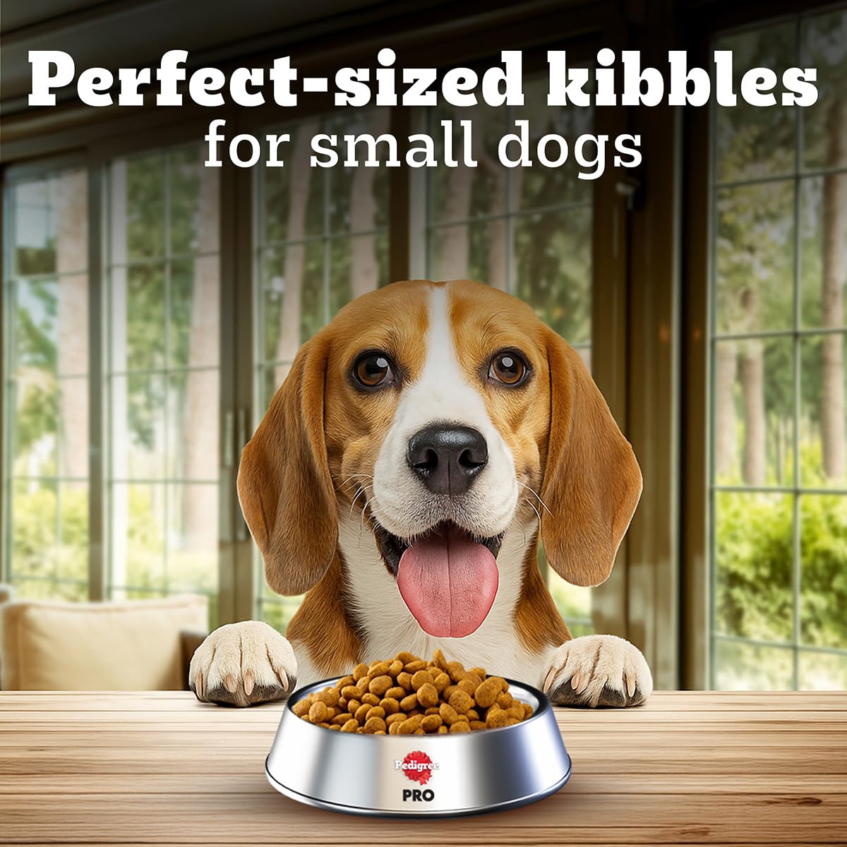 Pedigree PRO Adult Small Breed, 3 kg Dry Dog Food, Vet Trusted Brand, Expert Nutrition, Quality Protein, 33% More Nutrients (9 Months Onwards)
