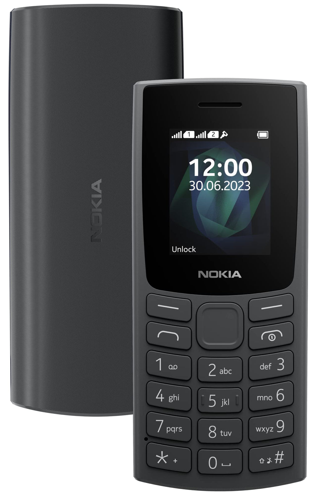 Nokia All-new 105 Single Sim Keypad Phone with Built-in UPI Payments, Long-Lasting Battery, Wireless FM Radio| 1 Year Replacement Guarantee | Charcoal