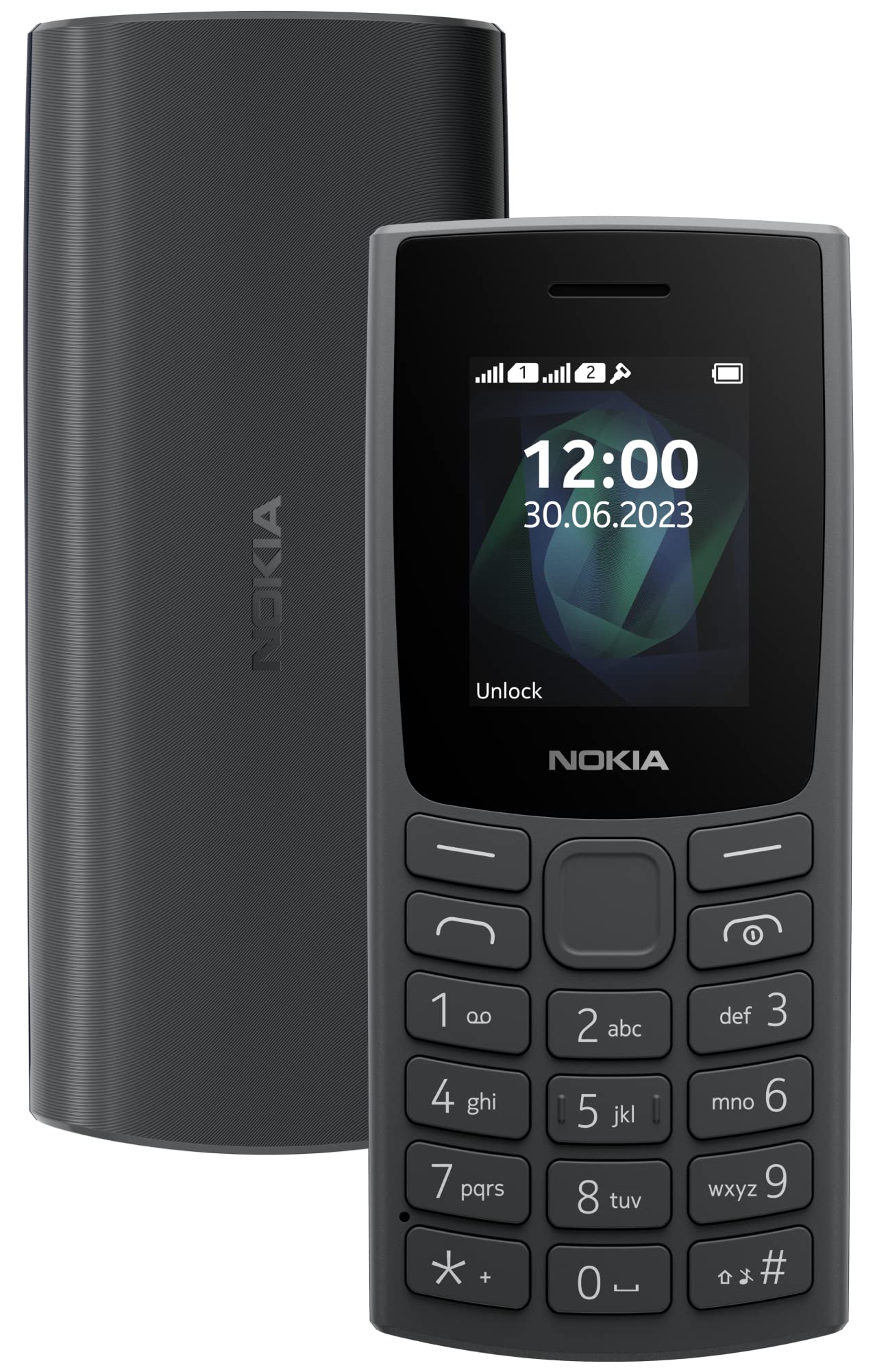 Nokia All-new 105 Single Sim Keypad Phone with Built-in UPI Payments, Long-Lasting Battery, Wireless FM Radio| 1 Year Replacement Guarantee | Charcoal