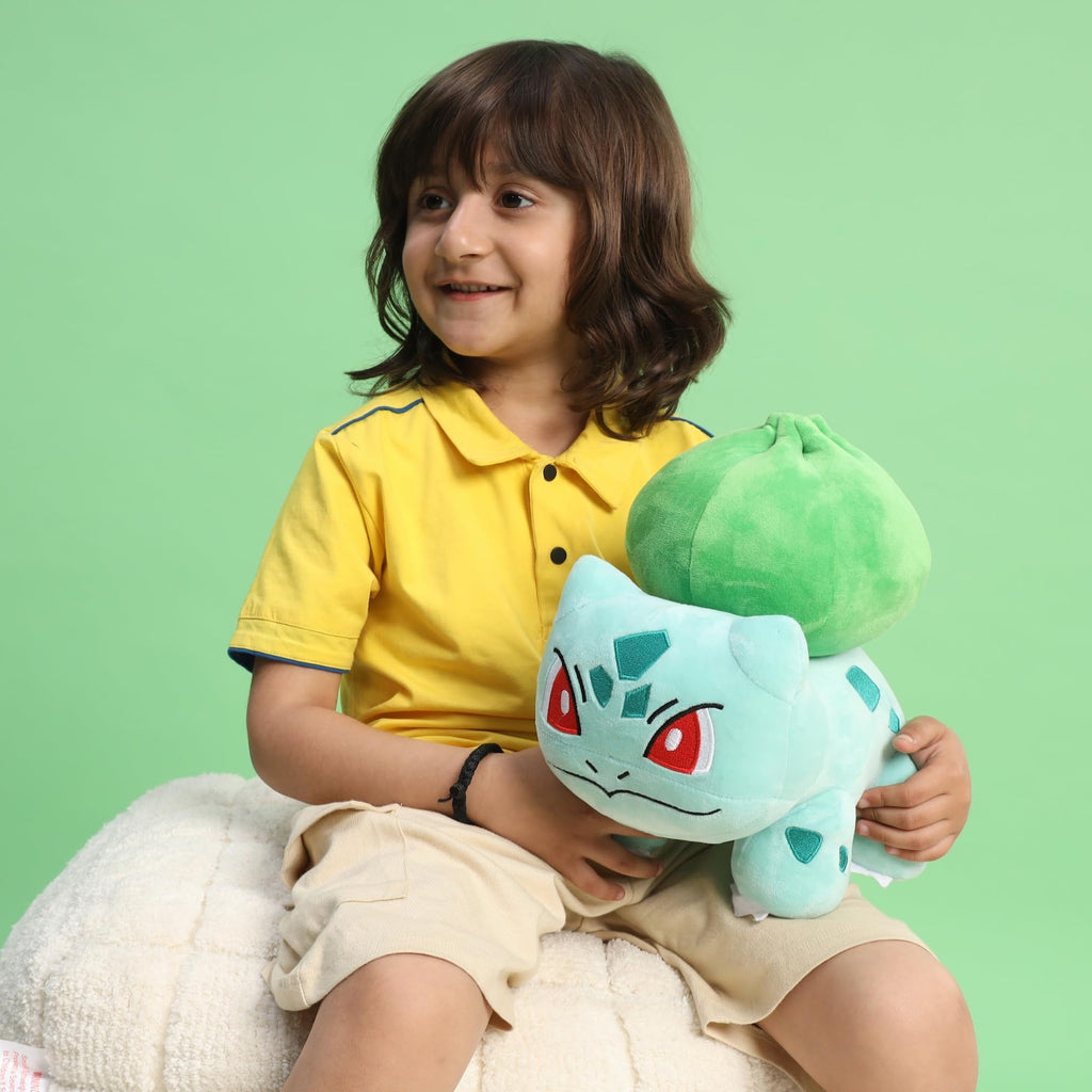 Mirada Pokémon Bulbasaur Soft Plush Toy – 22cm | Official Licensed Cute Green Stuffed for Kids, Boys & Girls | Super Soft & Comfortable Plush | Ideal Gift for Birthday & Festivals