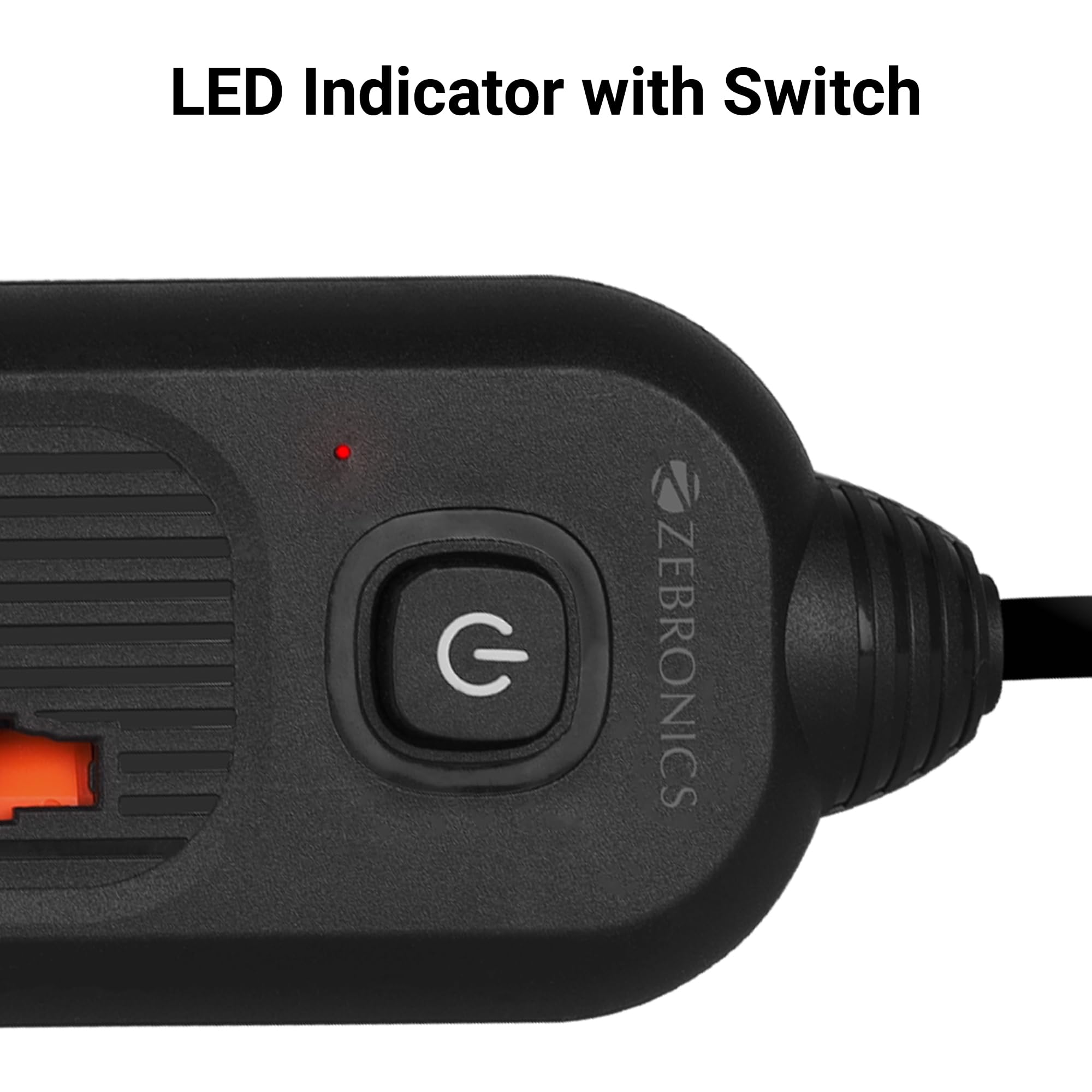 ZEBRONICS Power BAR 145, Extension Board/Strip, 2000 Watts, 10 Amps, 1x Type C Port, 4X Universal Socket, 2X USB Port, LED Indicator, On/Off Switch, Wall Mountable, 5 Meter, Black